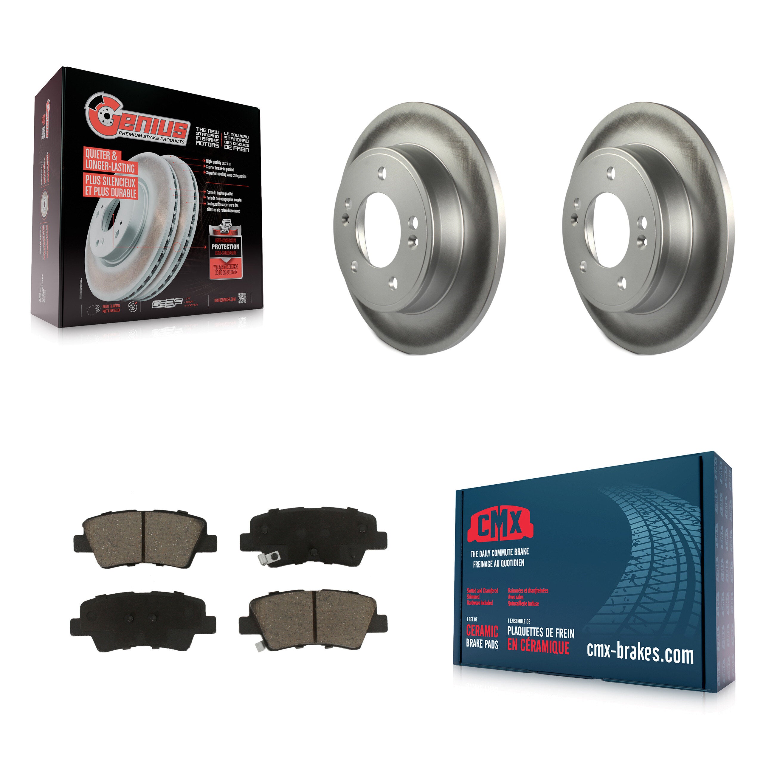Transit Auto KGC-101794 Disc Brake Kit for 2016-2023 Kia Forte, Hyundai Kona and More - Rear