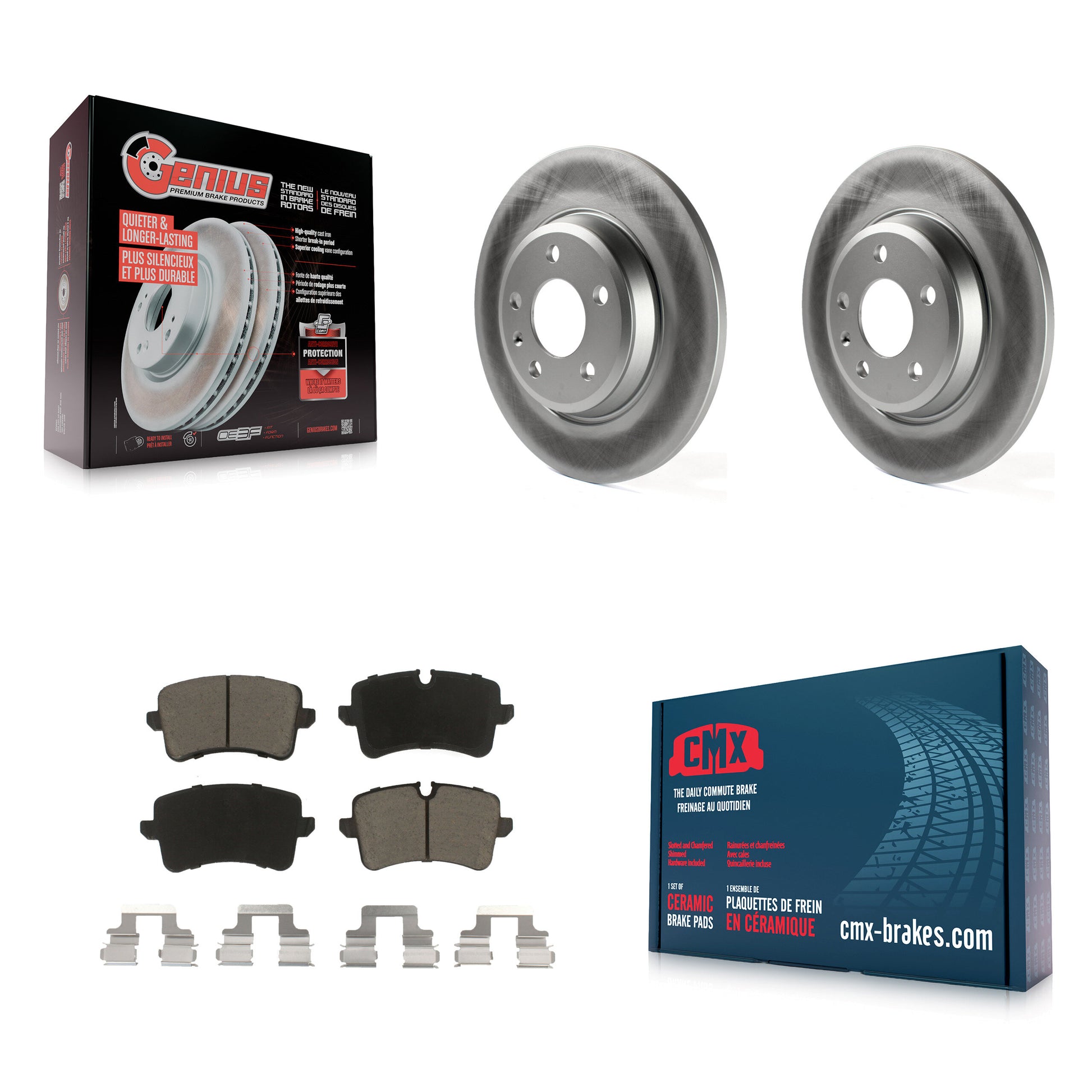 Transit Auto KGC-101803 Disc Brake Kit for 2012-2013 Audi A6, Audi A6 Quattro, Audi A7 Quattro - Rear