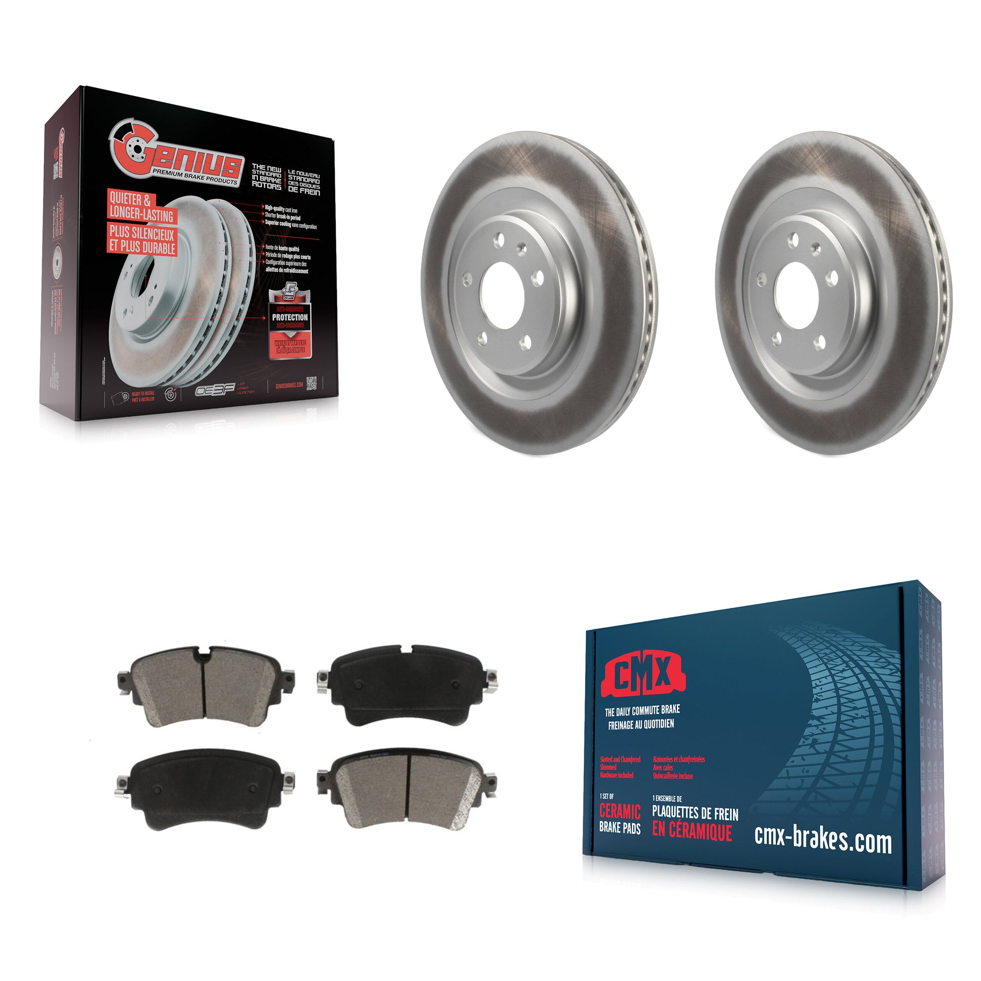 Transit Auto KGC-101804 Disc Brake Kit for 2017-2020 Audi A4 allroad, Audi A5 Quattro and More - Rear