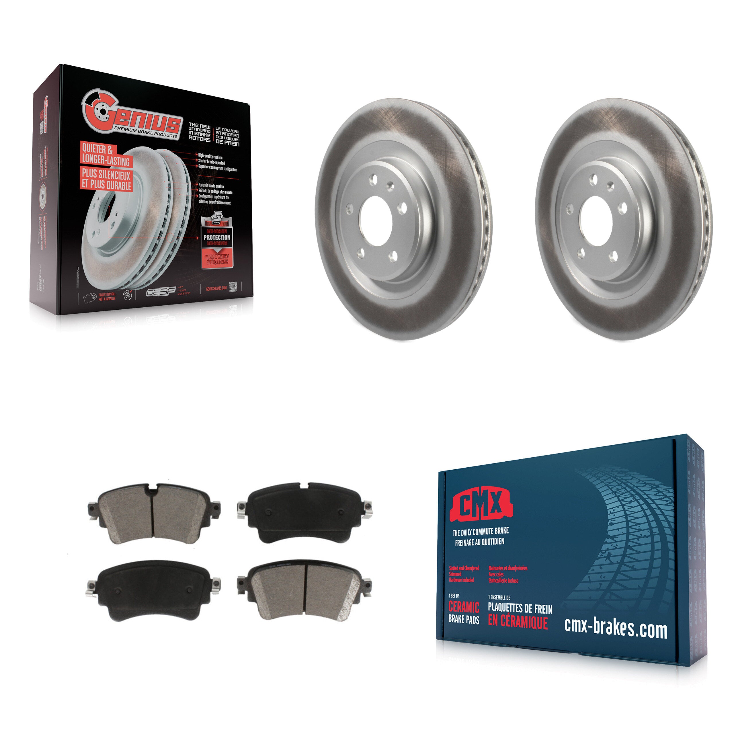 Transit Auto KGC-101804 Disc Brake Kit for 2017-2020 Audi A4 allroad, Audi A5 Quattro and More - Rear