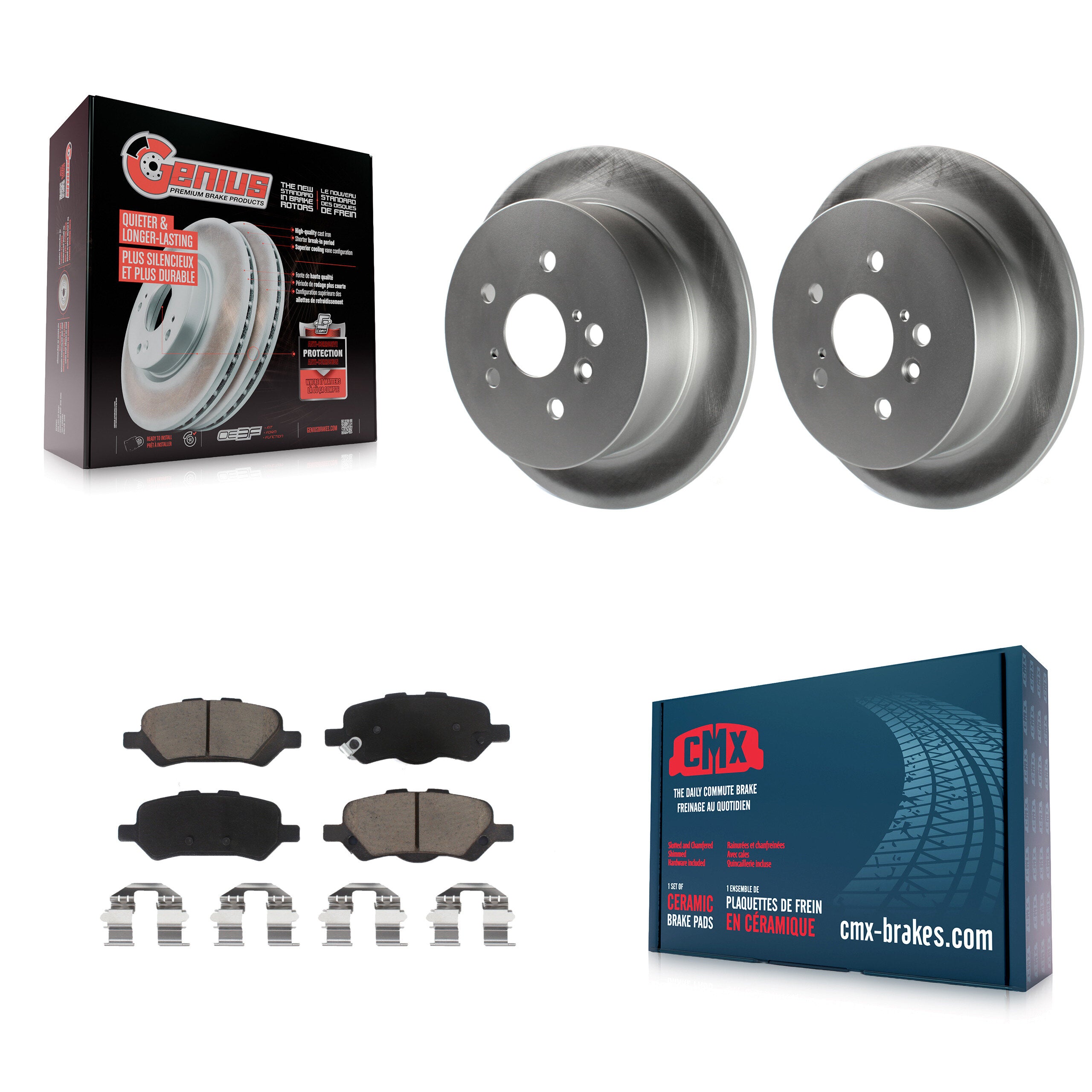 Transit Auto KGC-101809 Disc Brake Kit for 2009-2016 Toyota Venza - Rear