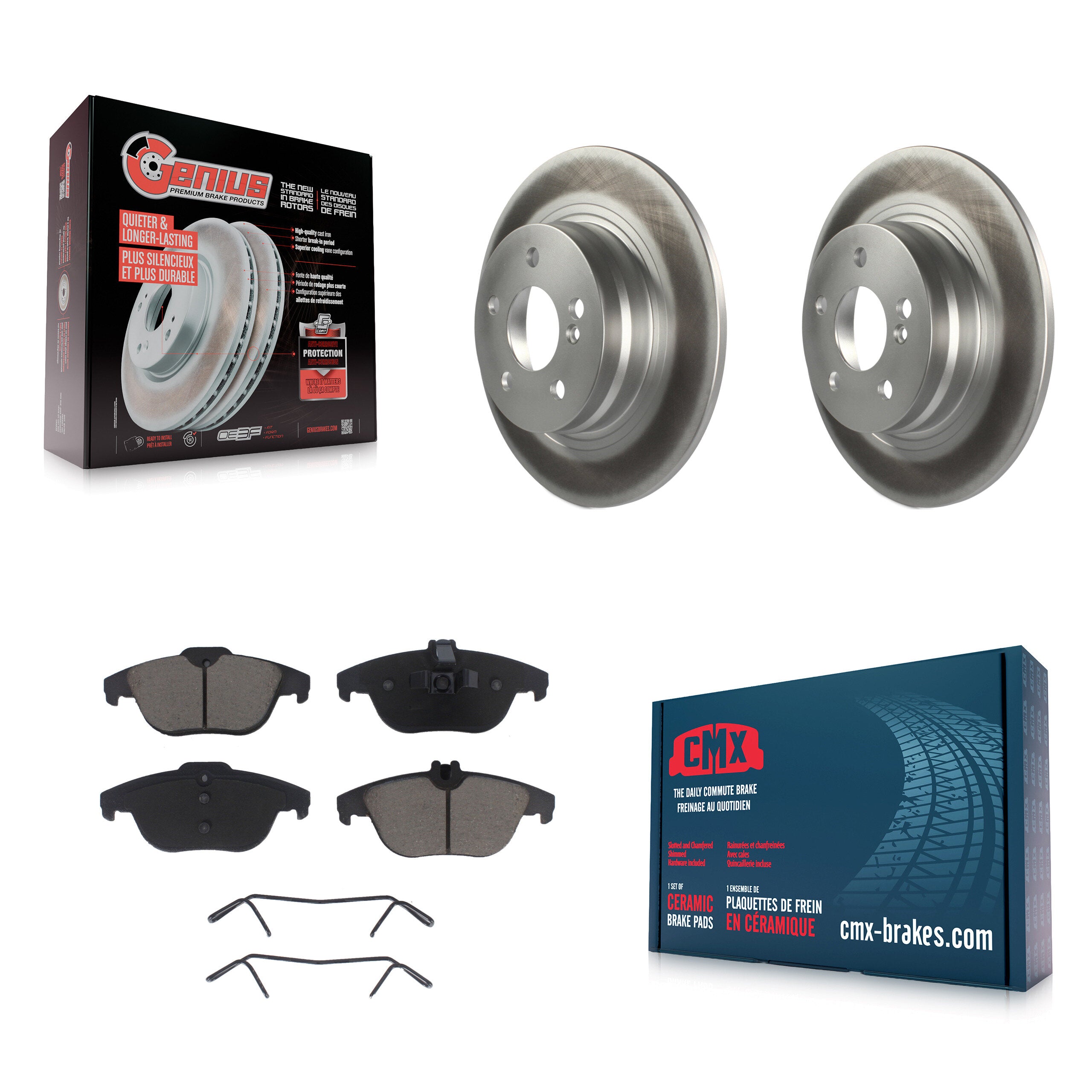 Transit Auto KGC-101841 Disc Brake Kit for 2008-2015 Mercedes-Benz C250, Mercedes-Benz C230, Mercedes-Benz C300 - Rear