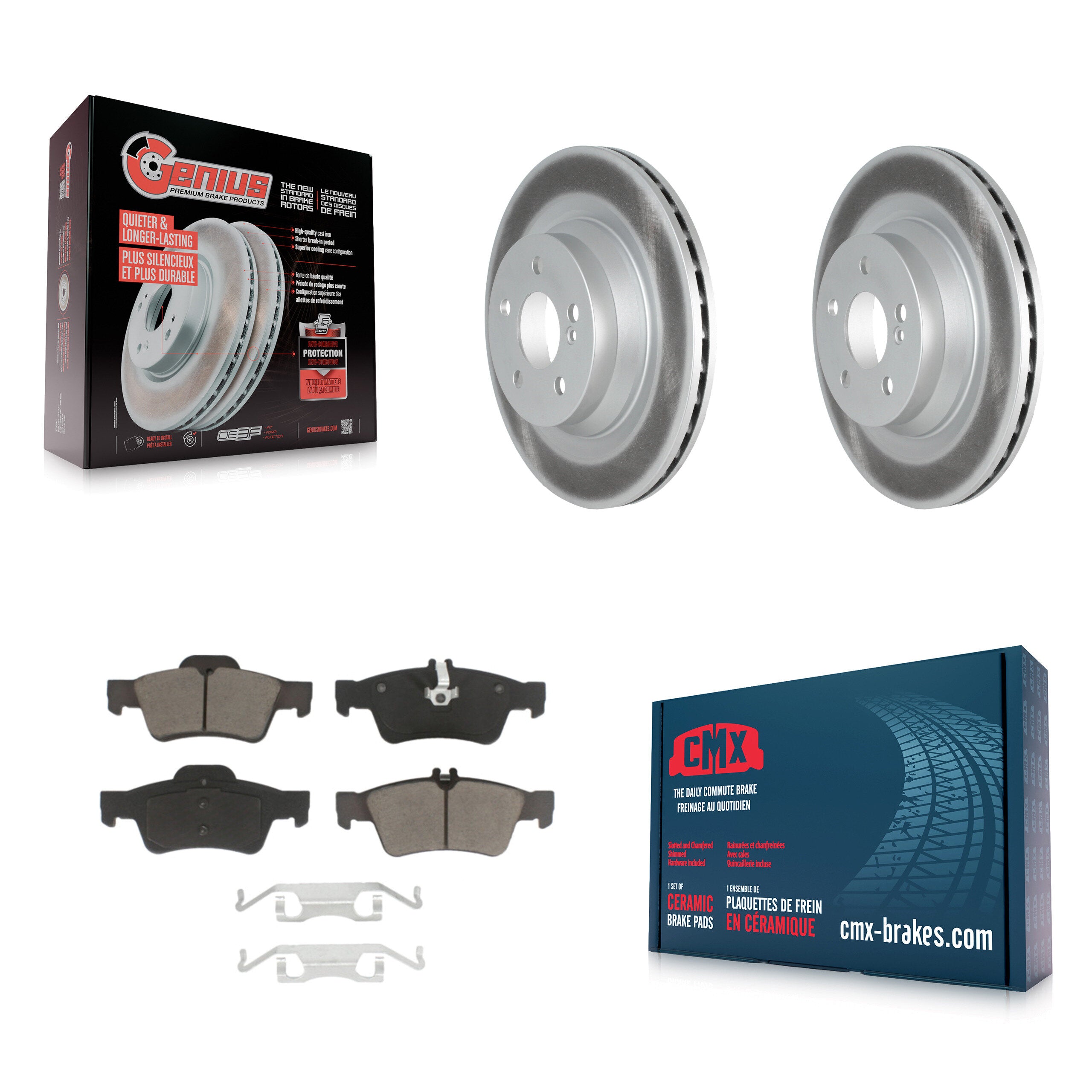 Transit Auto KGC-101843 Disc Brake Kit for 2010-2018 Mercedes-Benz CLS550, Mercedes-Benz E550 - Rear