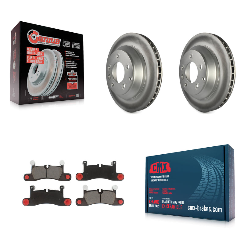 Transit Auto KGC-101855 Disc Brake Kit for 2011-2018 Porsche Cayenne, Volkswagen Touareg - Rear