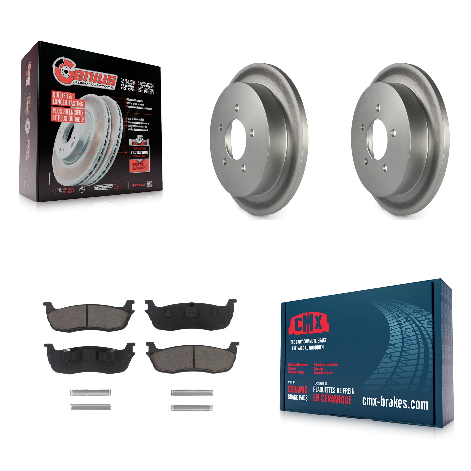 Transit Auto KGC-101859 Disc Brake Kit for 1998-2004 Ford F-150 Heritage, Lincoln Blackwood and More - Rear