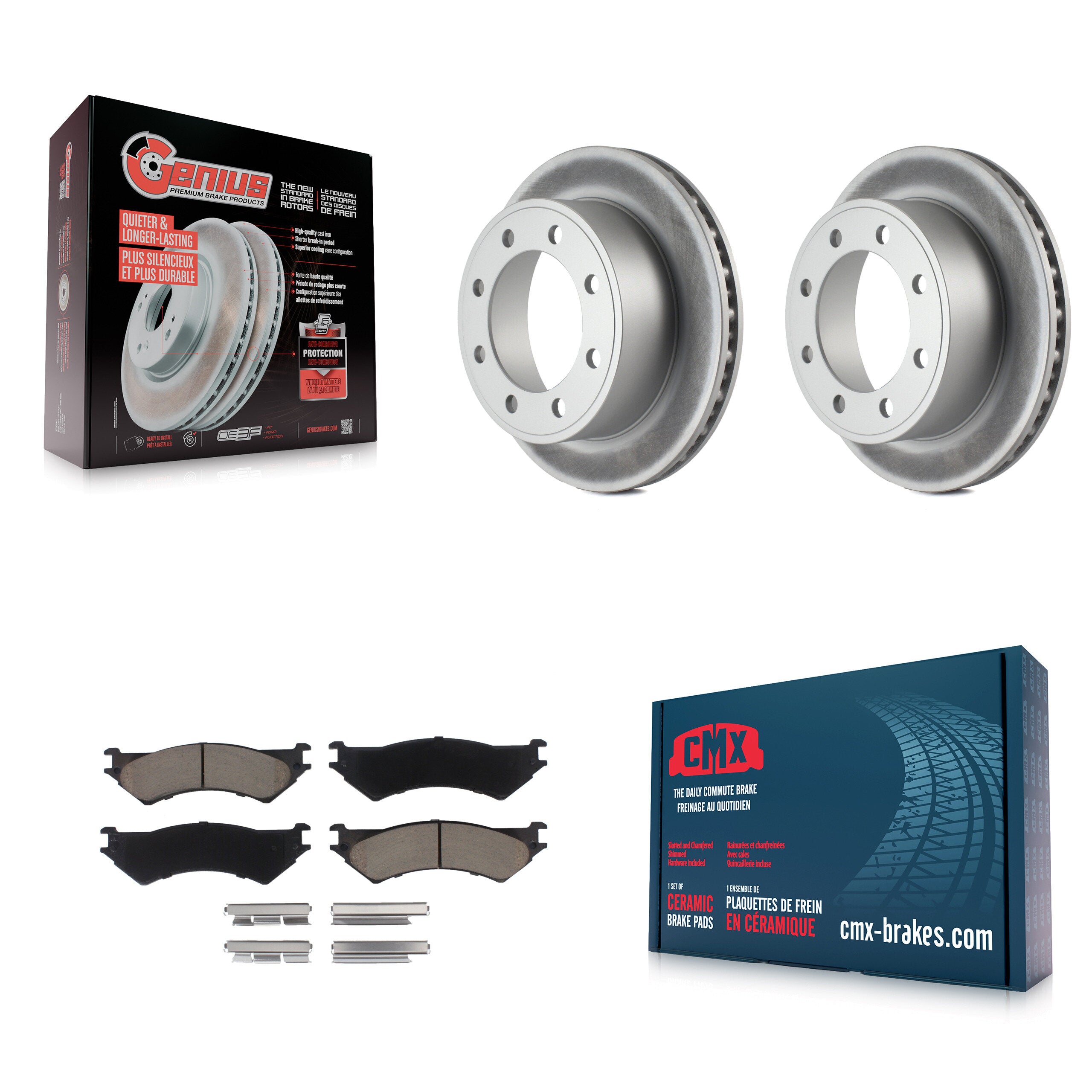 Transit Auto KGC-101862 Disc Brake Kit for 1998-2007 Ford E-150, Ford E-350 Econoline and More - Rear
