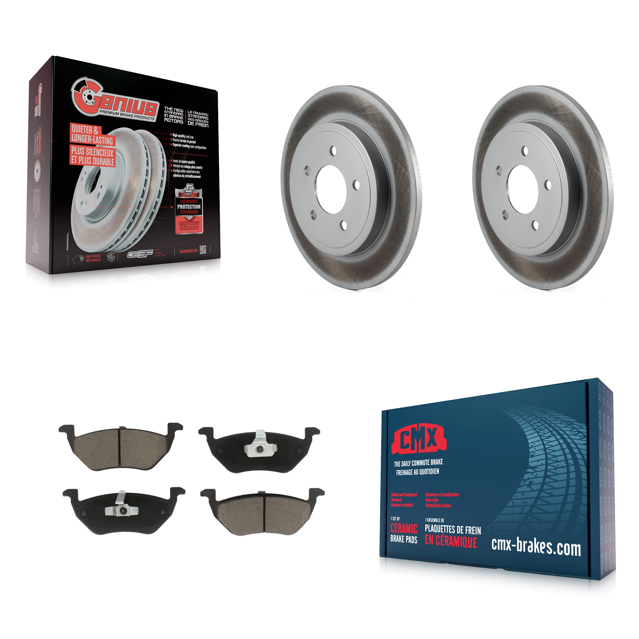 Transit Auto KGC-101863 Disc Brake Kit for 2005-2011 Mazda Tribute, Mercury Mariner, Ford Escape - Rear