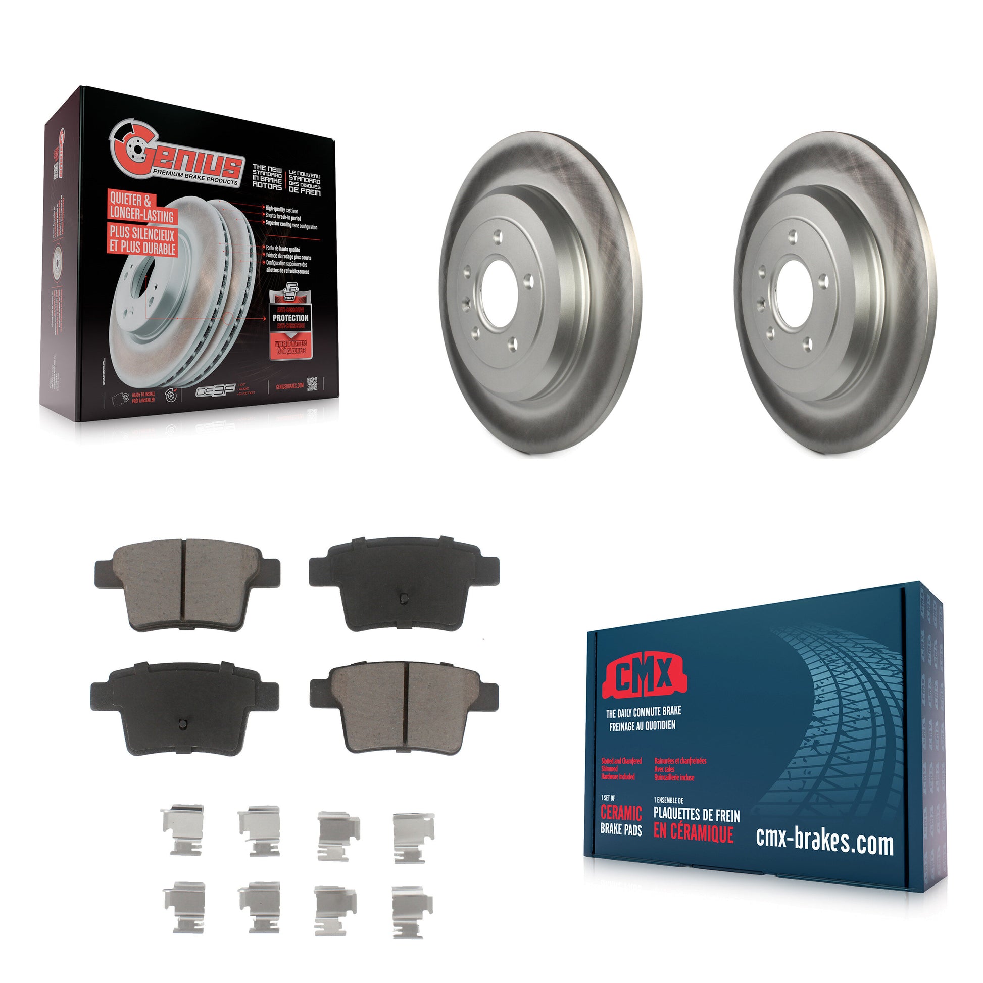Transit Auto KGC-101874 Disc Brake Kit for 2005-2009 Ford Taurus, Ford Taurus X and More - Rear