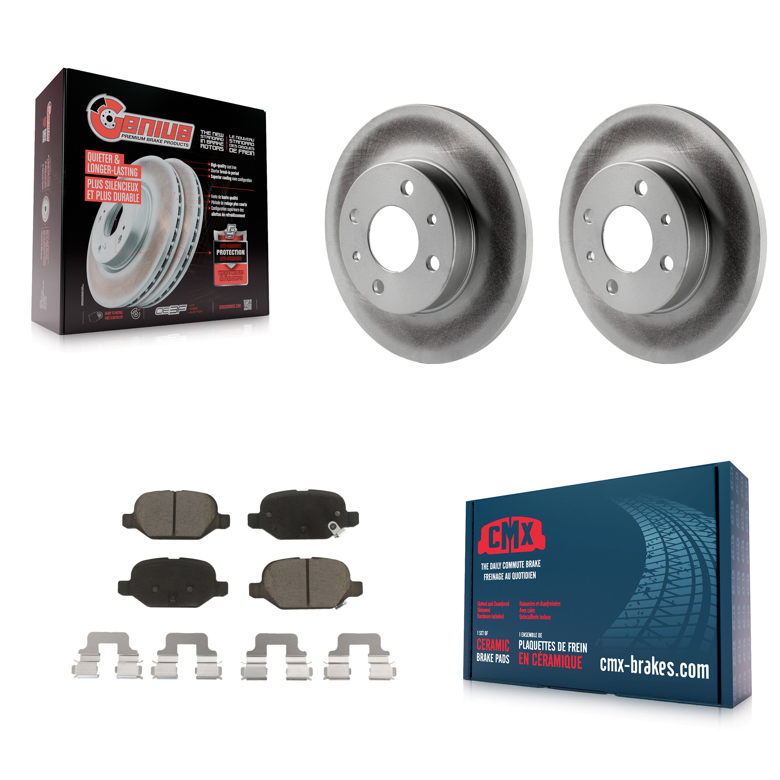 Transit Auto KGC-101882 Disc Brake Kit for 2012-2019 Fiat 500 - Rear
