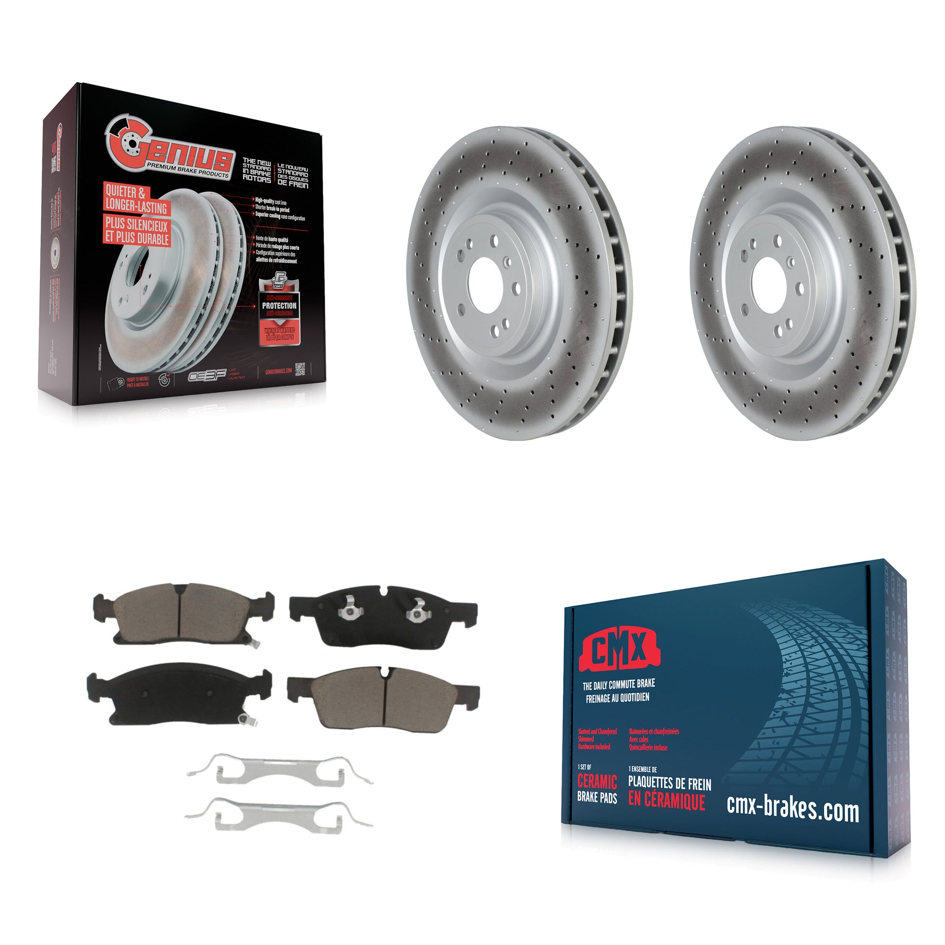 Transit Auto KGC-102131 Disc Brake Kit for 2012-2019 Mercedes-Benz GLE400, Mercedes-Benz GLS450 and More - Front
