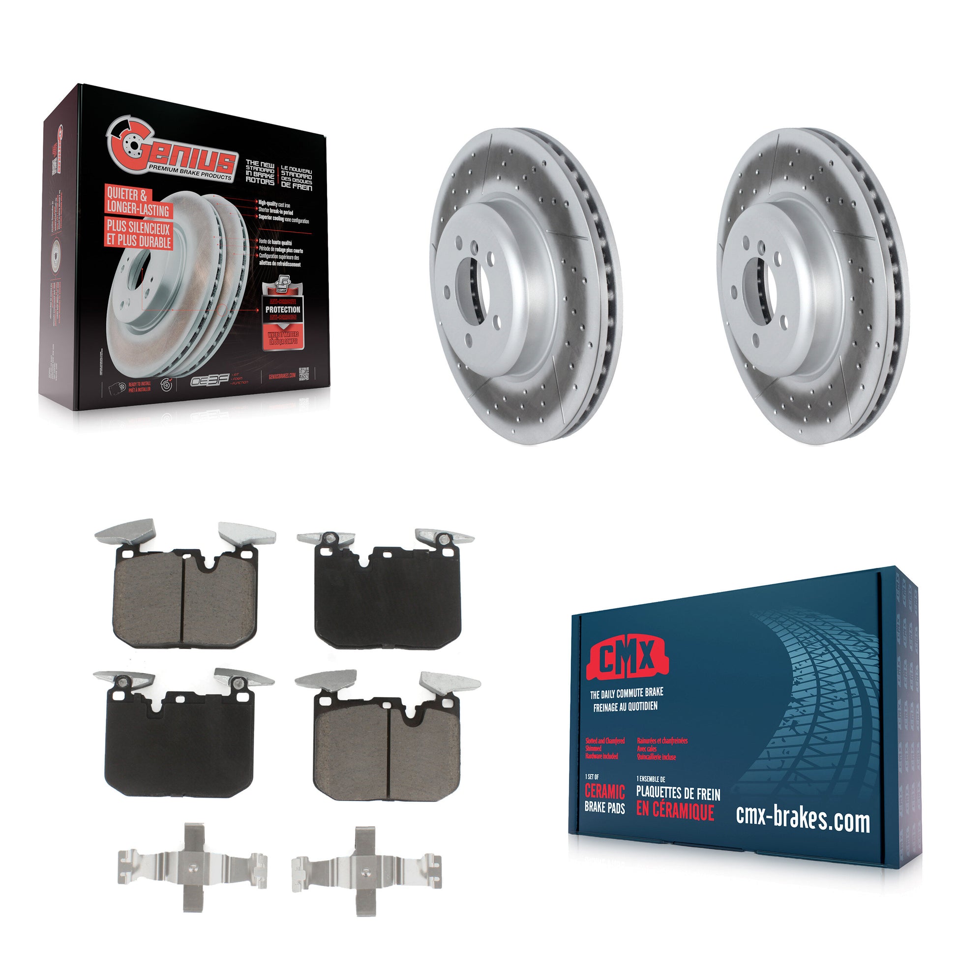 Transit Auto KGC-102137 Disc Brake Kit for 2012-2020 BMW 340i, BMW 340i xDrive and More - Front