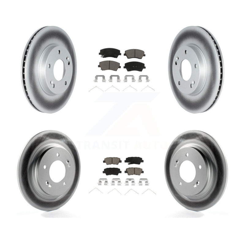 Transit Auto KGC-102142 Disc Brake Kit for 2017-2019 Kia Niro, Hyundai Ioniq - Front and Rear
