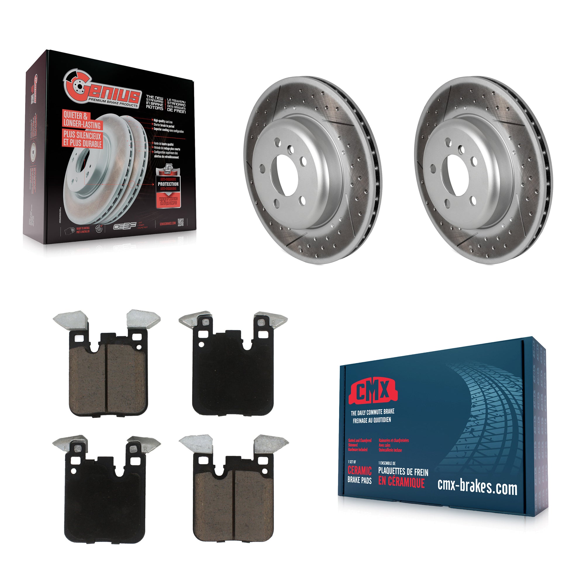 Transit Auto KGC-102171 Disc Brake Kit for 2013-2020 BMW 330i, BMW 330i GT xDrive and More - Rear
