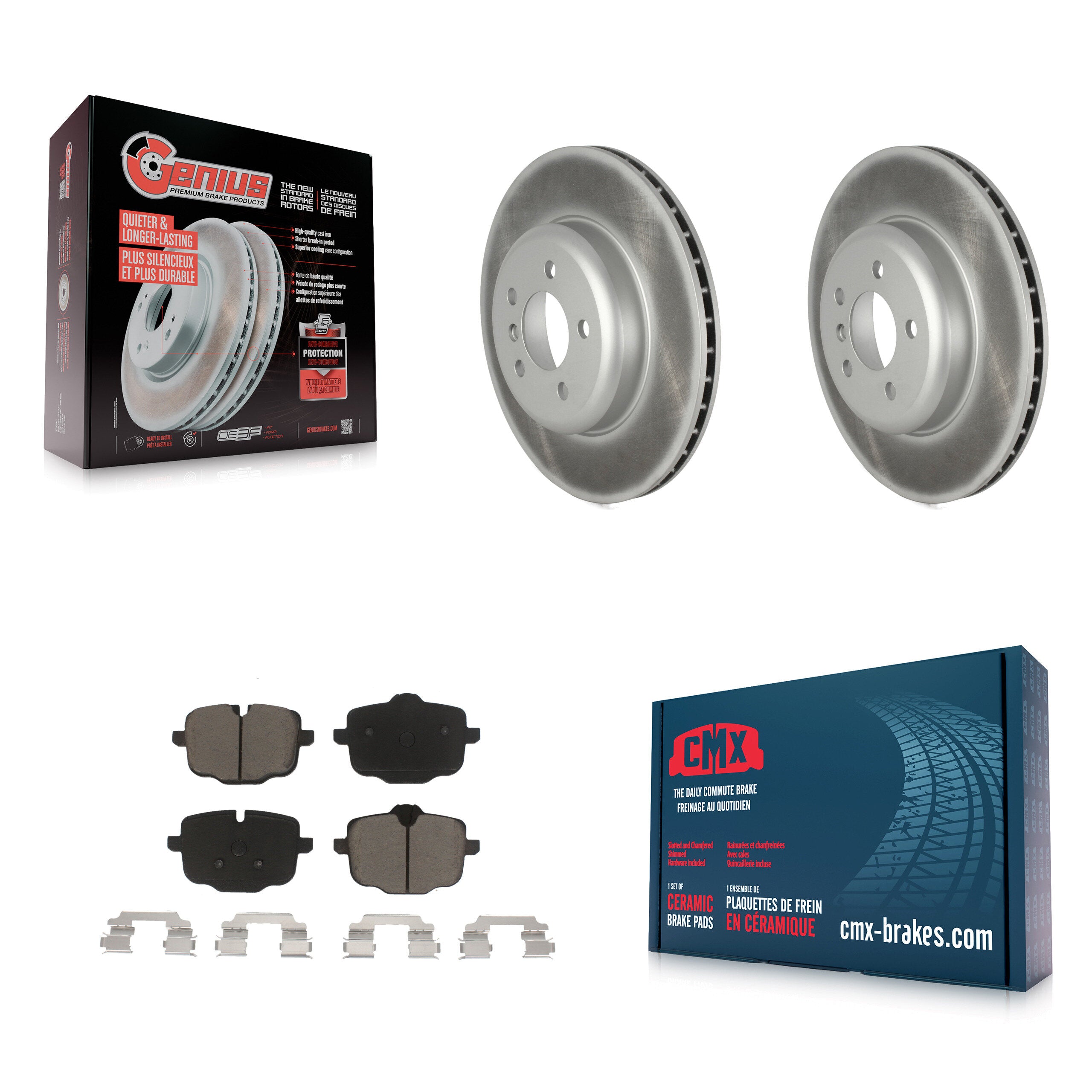 Transit Auto KGC-102185 Disc Brake Kit for 2011-2018 BMW Alpina B6 xDrive Gran Coupe, BMW 640i xDrive and More - Rear