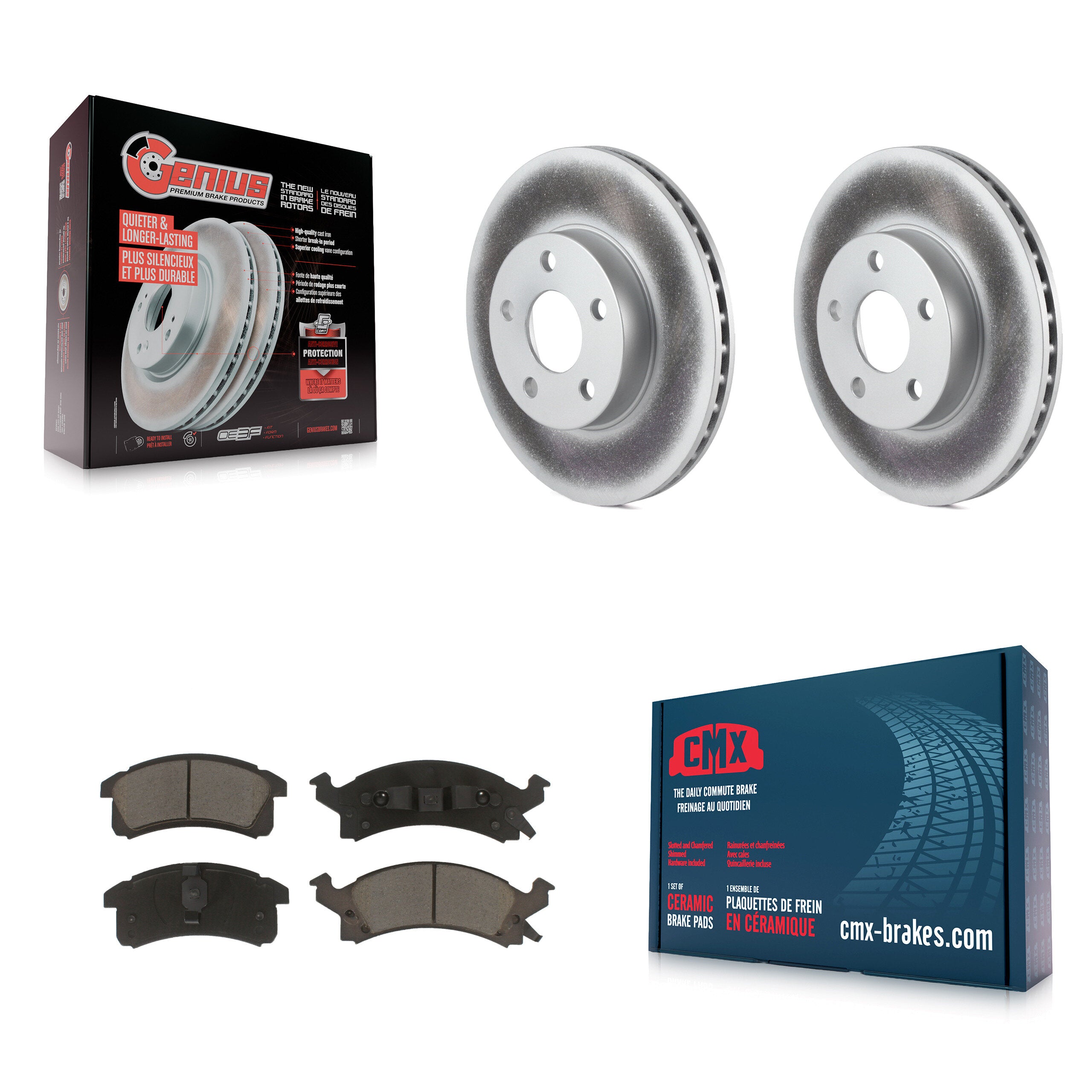 Transit Auto KGC-102192 Disc Brake Kit for 1990-2005 Pontiac Sunfire, Chevrolet Beretta and More - Front