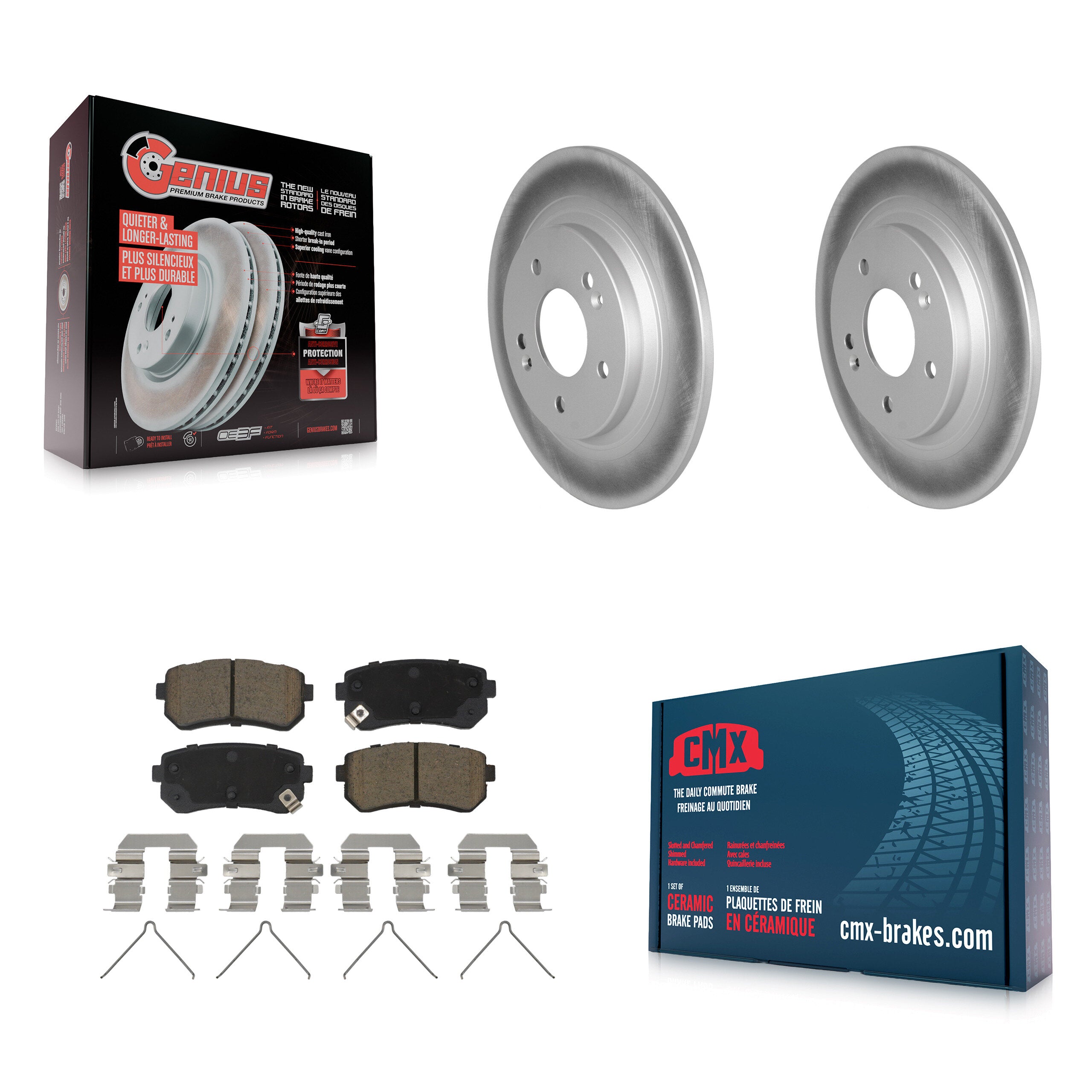 Transit Auto KGC-102208 Disc Brake Kit for 2018-2024 Hyundai Kona, Kia Seltos - Rear