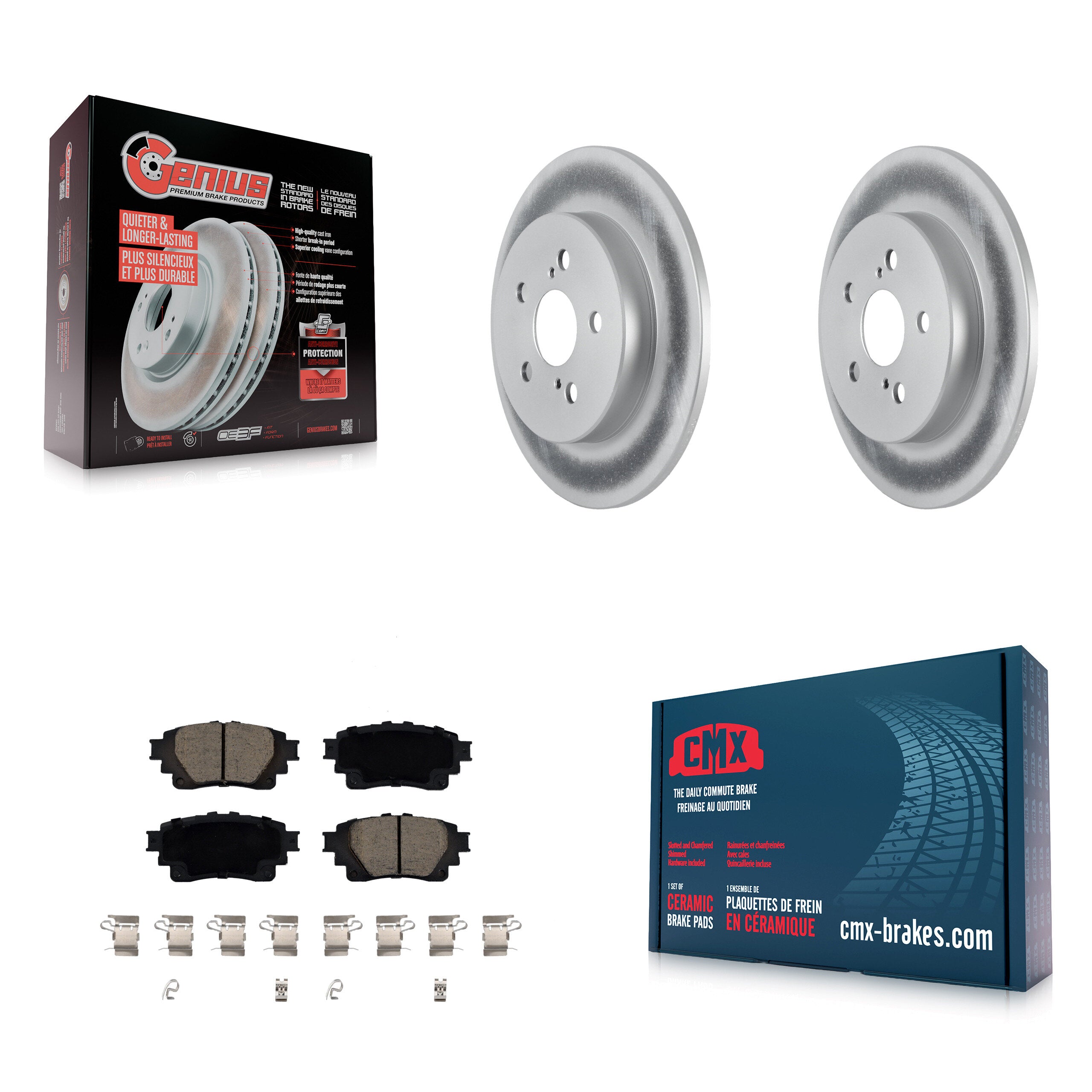 Transit Auto KGC-102213 Disc Brake Kit for 2019-2024 Toyota Corolla - Rear