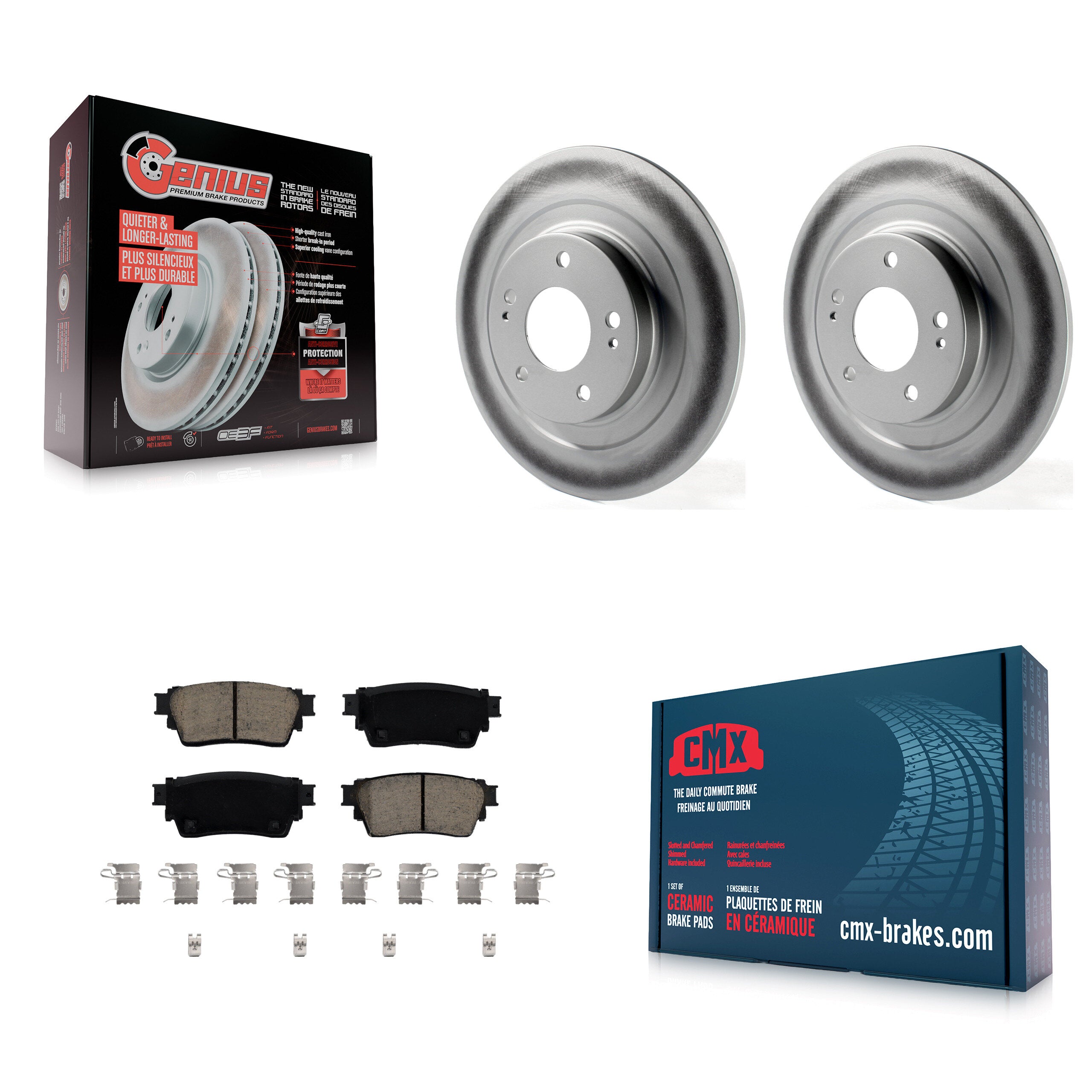 Transit Auto KGC-102217 Disc Brake Kit for 2017-2022 Mitsubishi Eclipse Cross, Mitsubishi Outlander PHEV, Mitsubishi Outlander - Rear