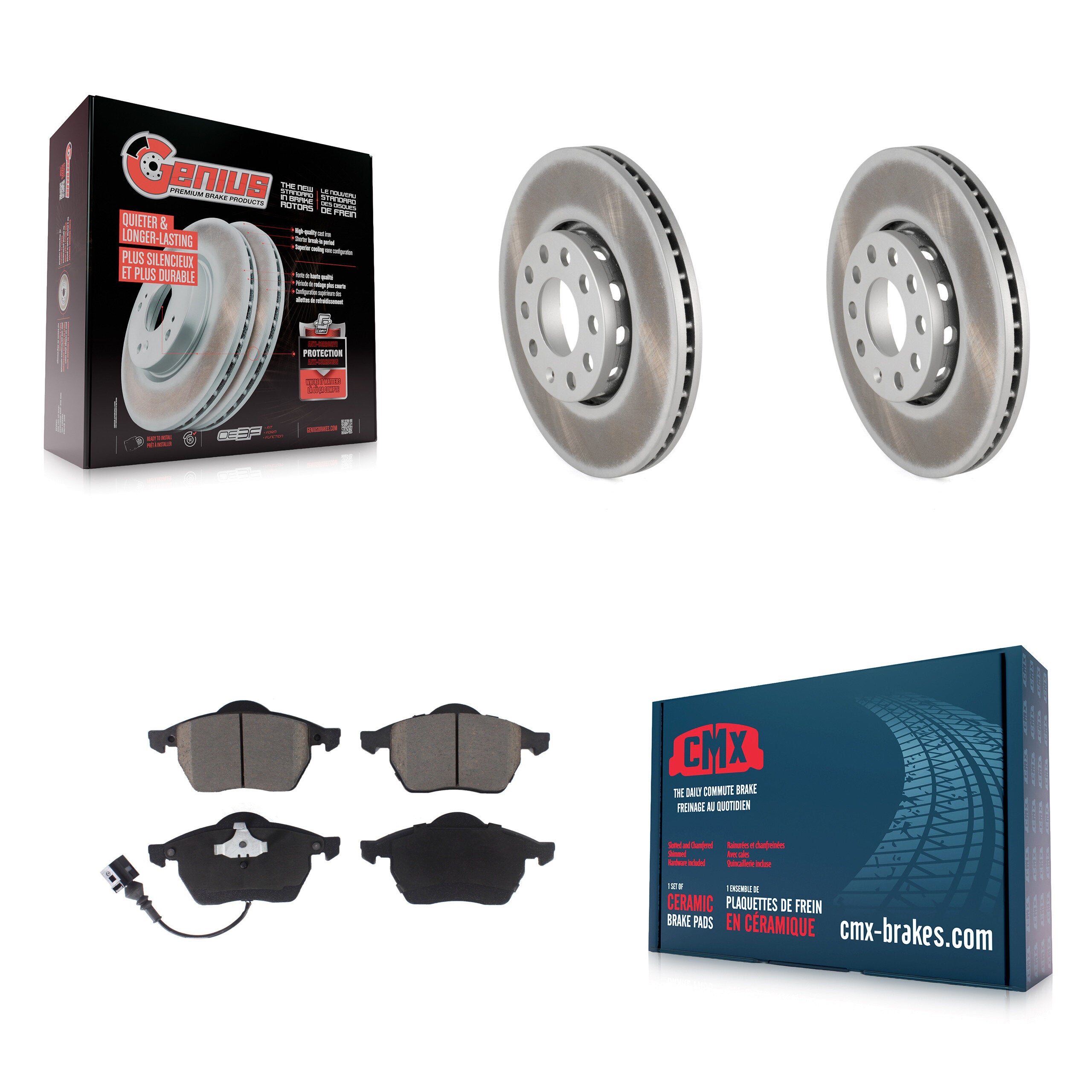 Transit Auto KGC-102303 Disc Brake Kit for 1992-1999 Audi A6 Quattro, Audi 100 Quattro - Front