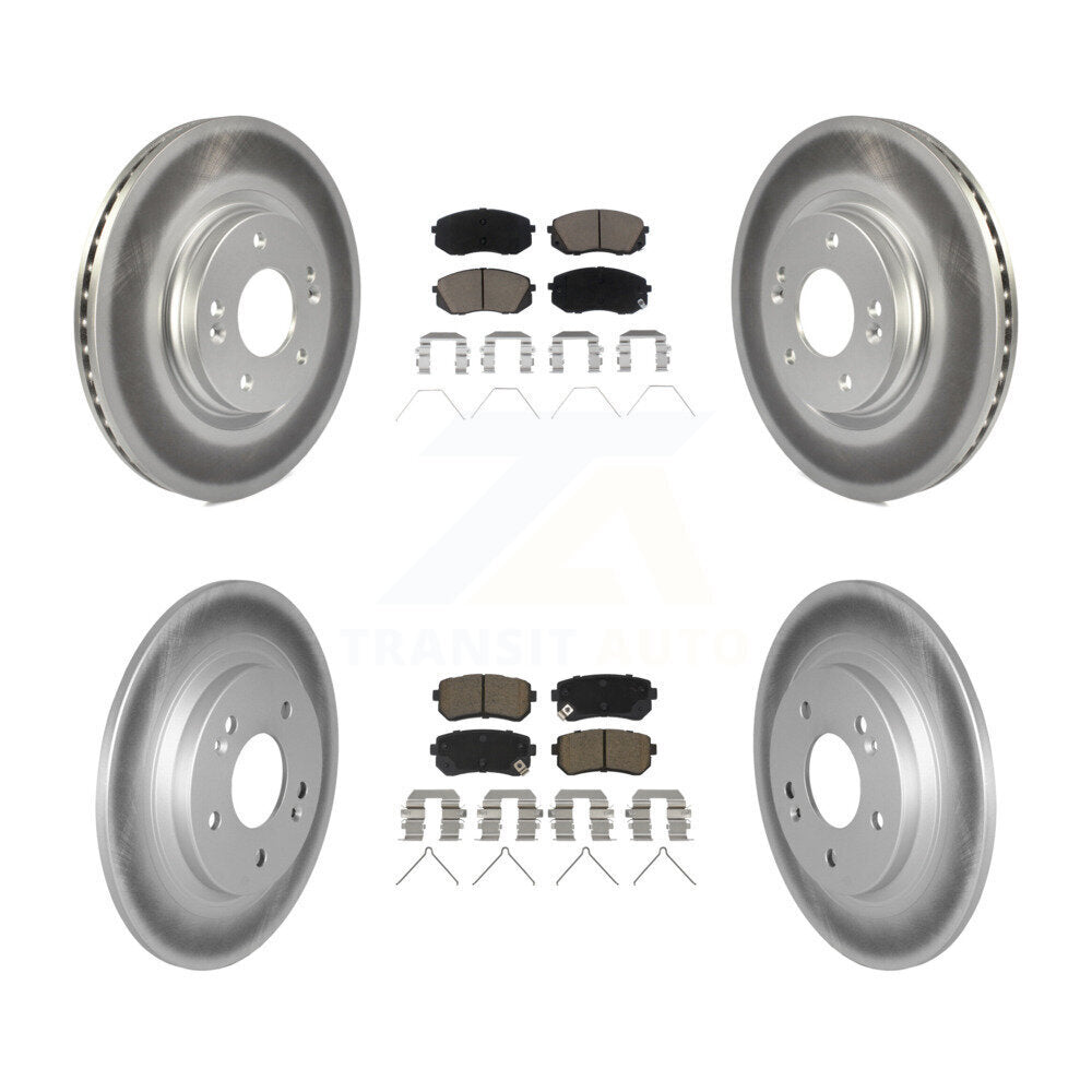 Transit Auto KGC-102305 Disc Brake Kit for 2018-2024 Hyundai Kona, Kia Seltos - Front and Rear