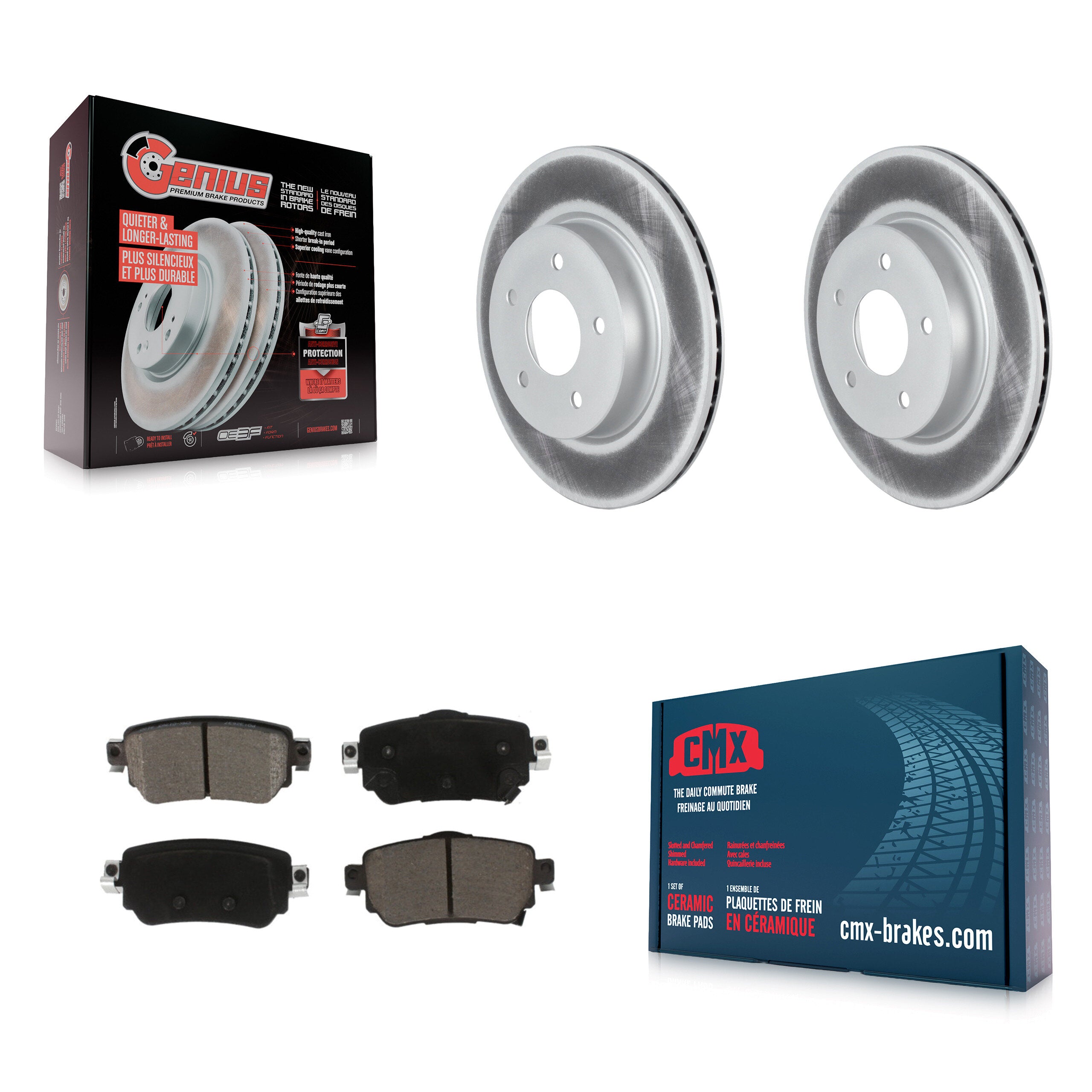 Transit Auto KGC-102333 Disc Brake Kit for 2018-2023 Nissan LEAF, Nissan Rogue Sport and More - Rear