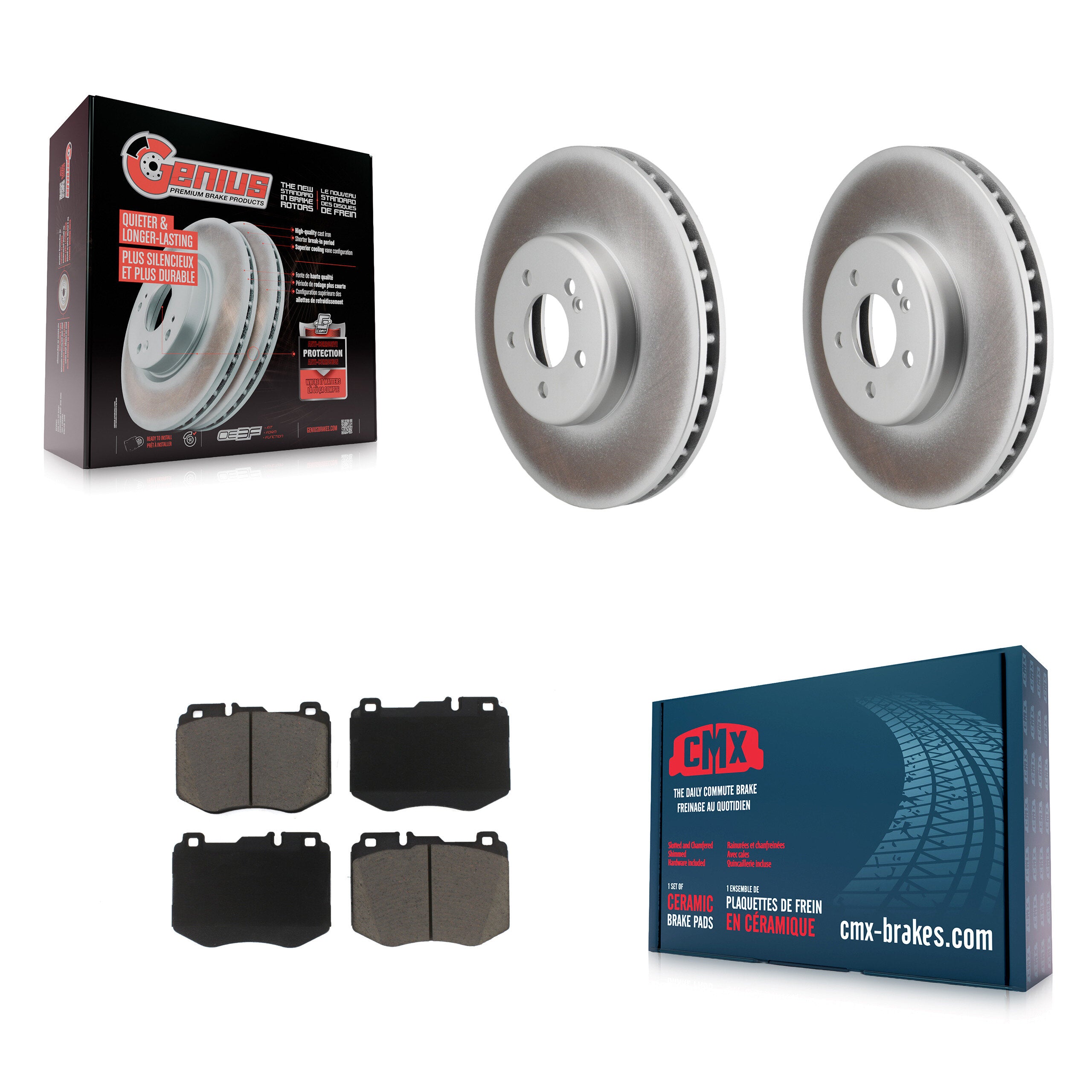 Transit Auto KGC-102344 Disc Brake Kit for 2015-2020 Mercedes-Benz C300, Mercedes-Benz C350e, Mercedes-Benz C400 - Front