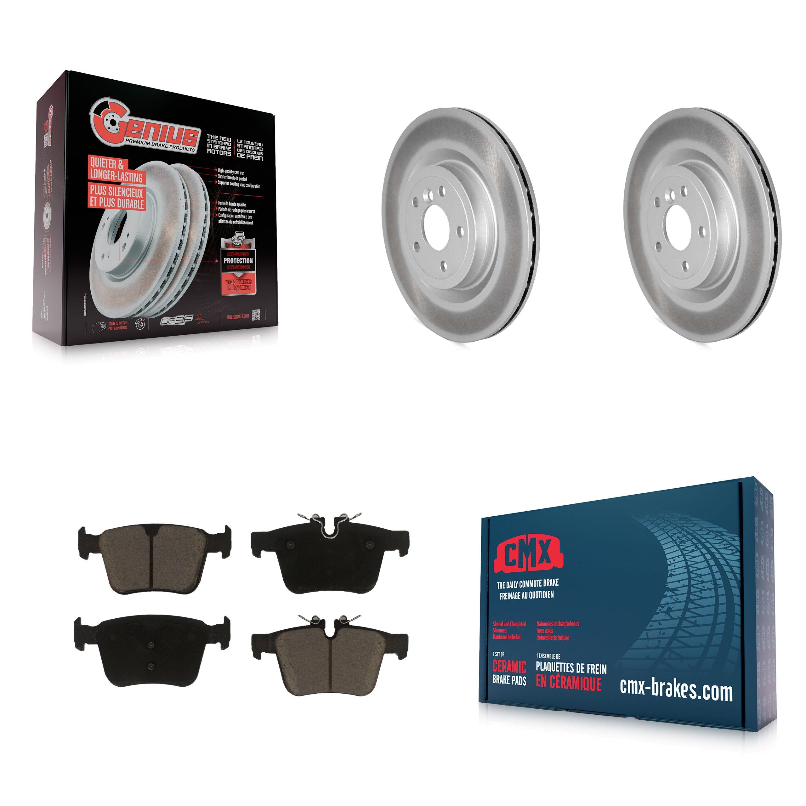 Transit Auto KGC-102389 Disc Brake Kit for 2016-2022 Jaguar XE, Jaguar XF - Rear