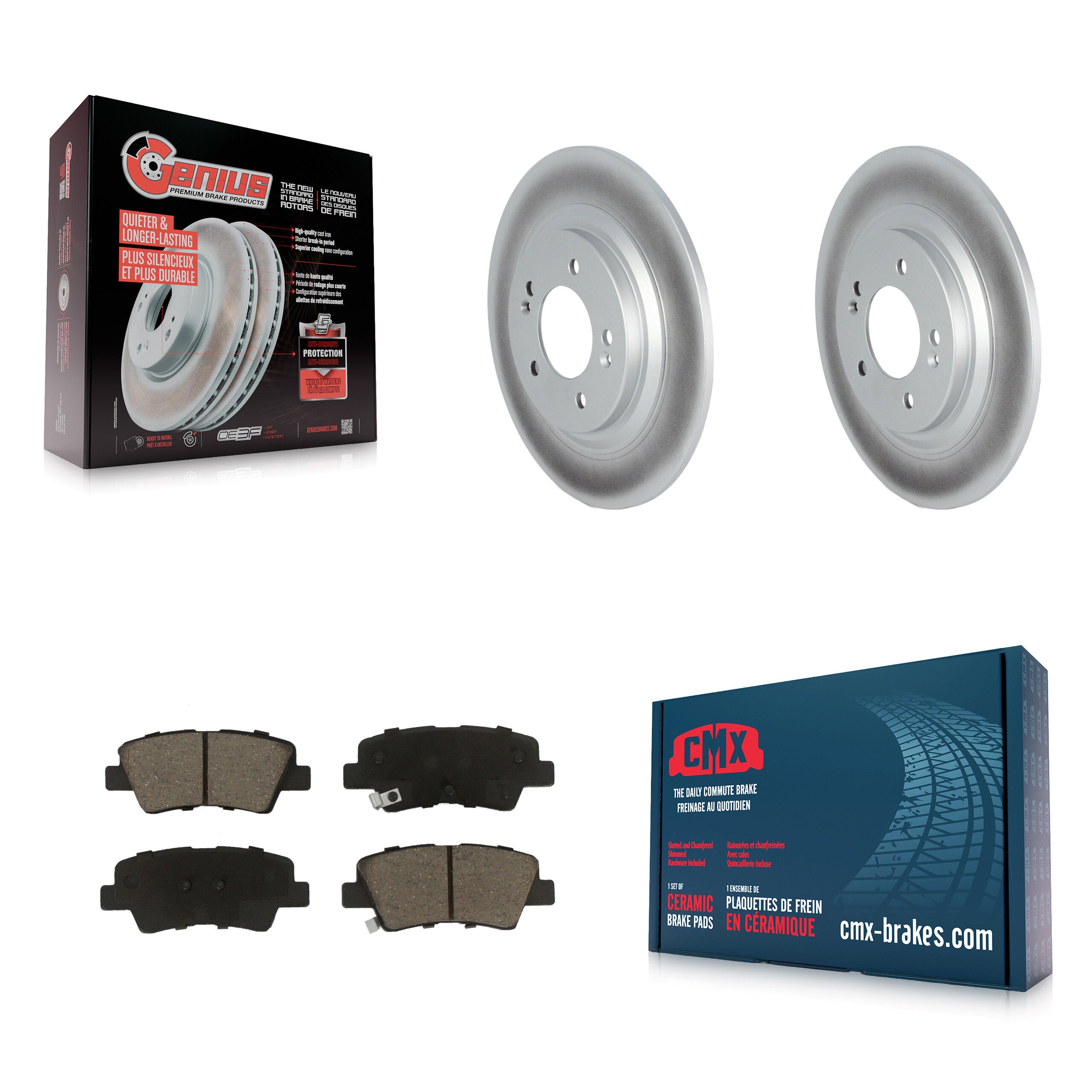 Transit Auto KGC-102423 Disc Brake Kit for 2019-2023 Kia Soul EV, Hyundai Kona Electric, Kia Niro EV - Rear