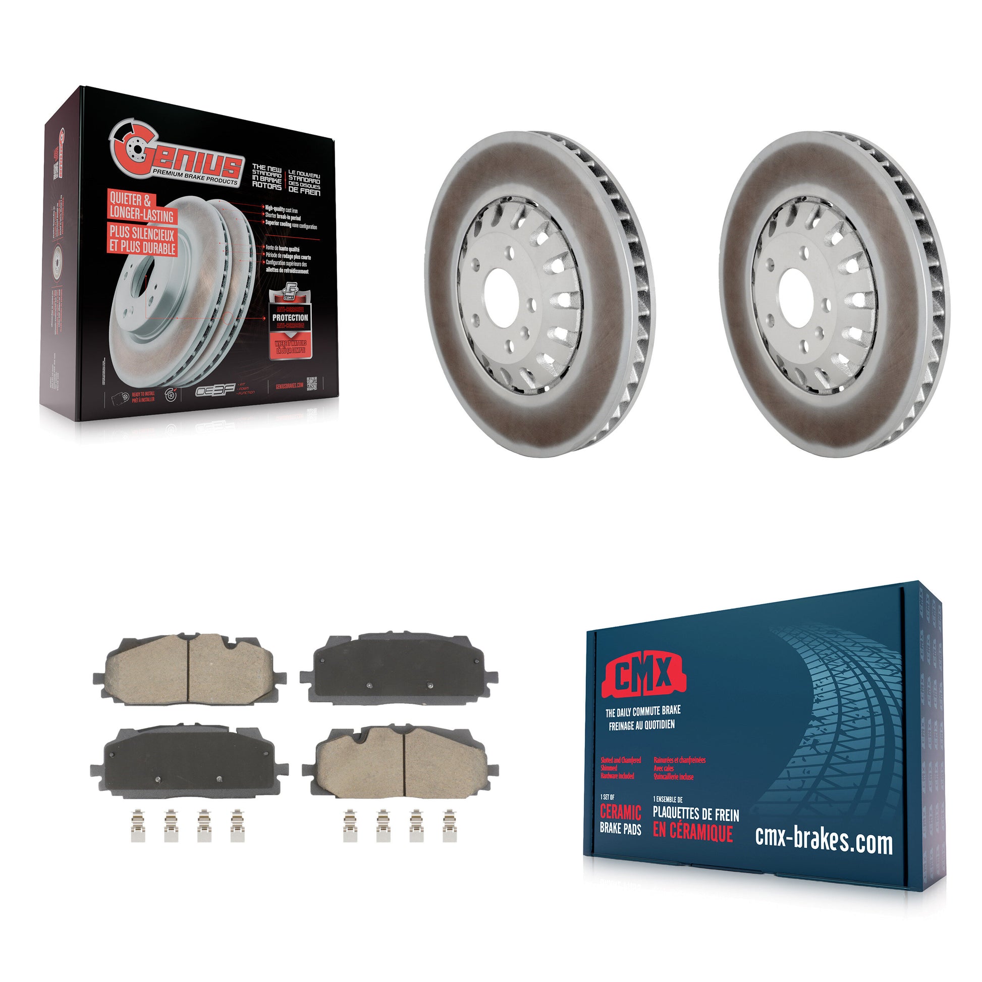 Transit Auto KGC-102555 Disc Brake Kit for 2017-2022 Audi A8 Quattro, Audi A6 Quattro and More - Front