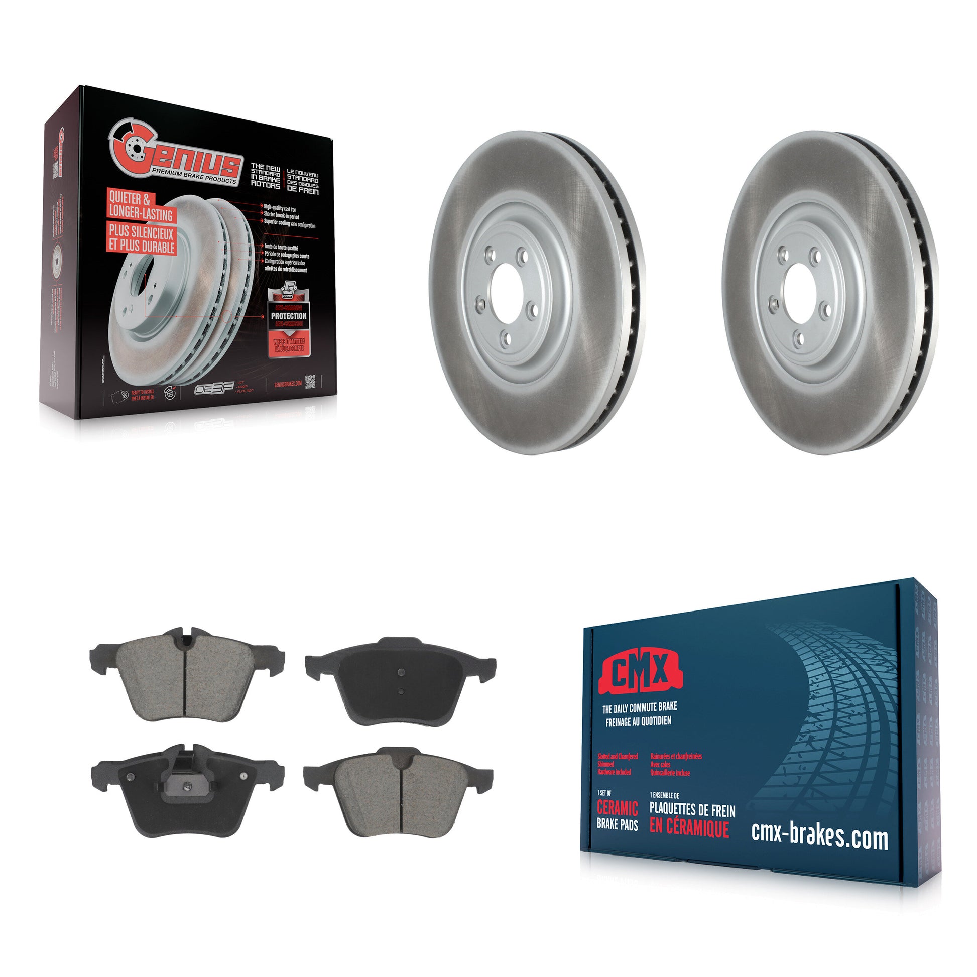 Transit Auto KGC-102571 Disc Brake Kit for 2010-2017 Jaguar XJ, Jaguar XF - Front