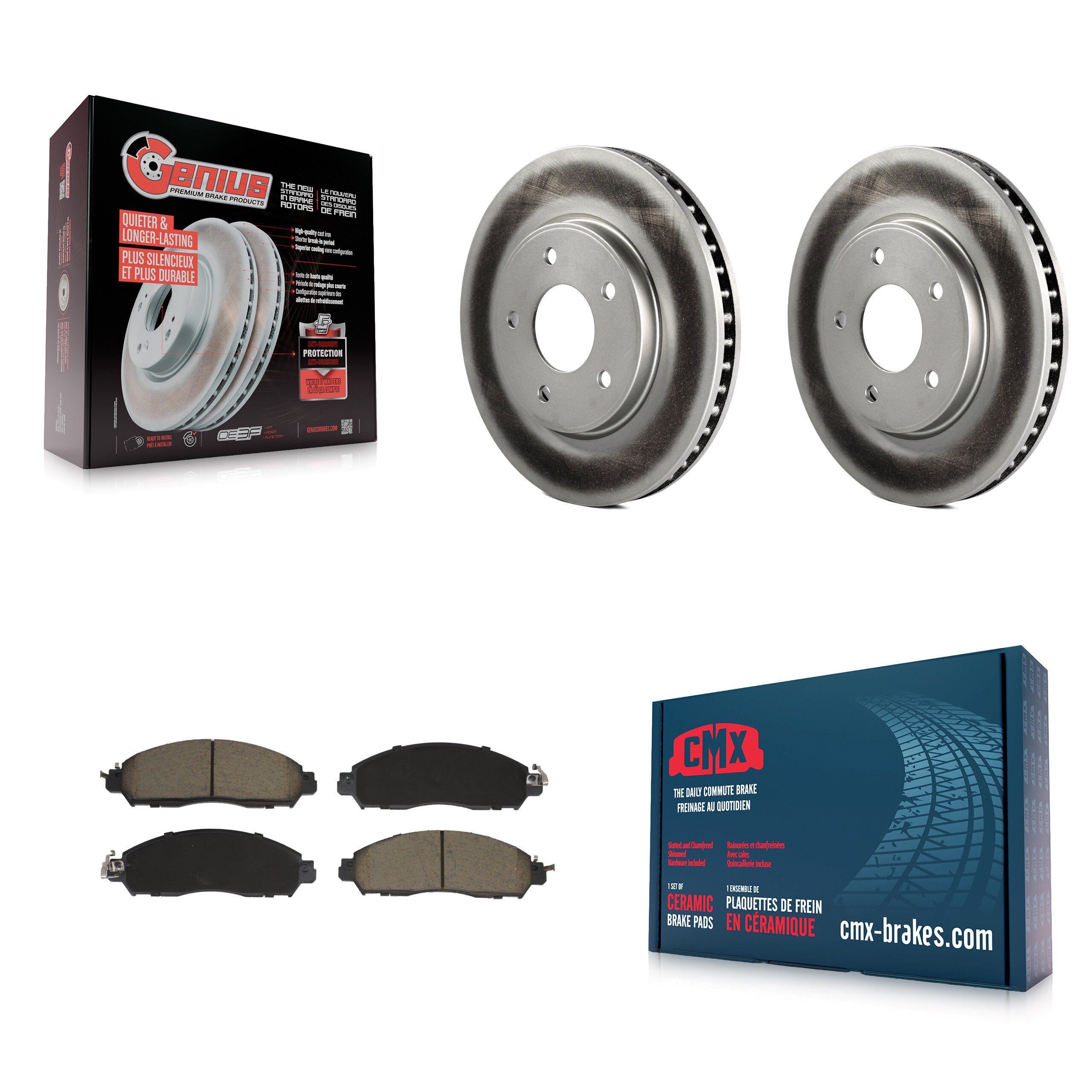 Transit Auto KGC-102581 Disc Brake Kit for 2018-2023 Nissan NV200, Nissan LEAF - Front