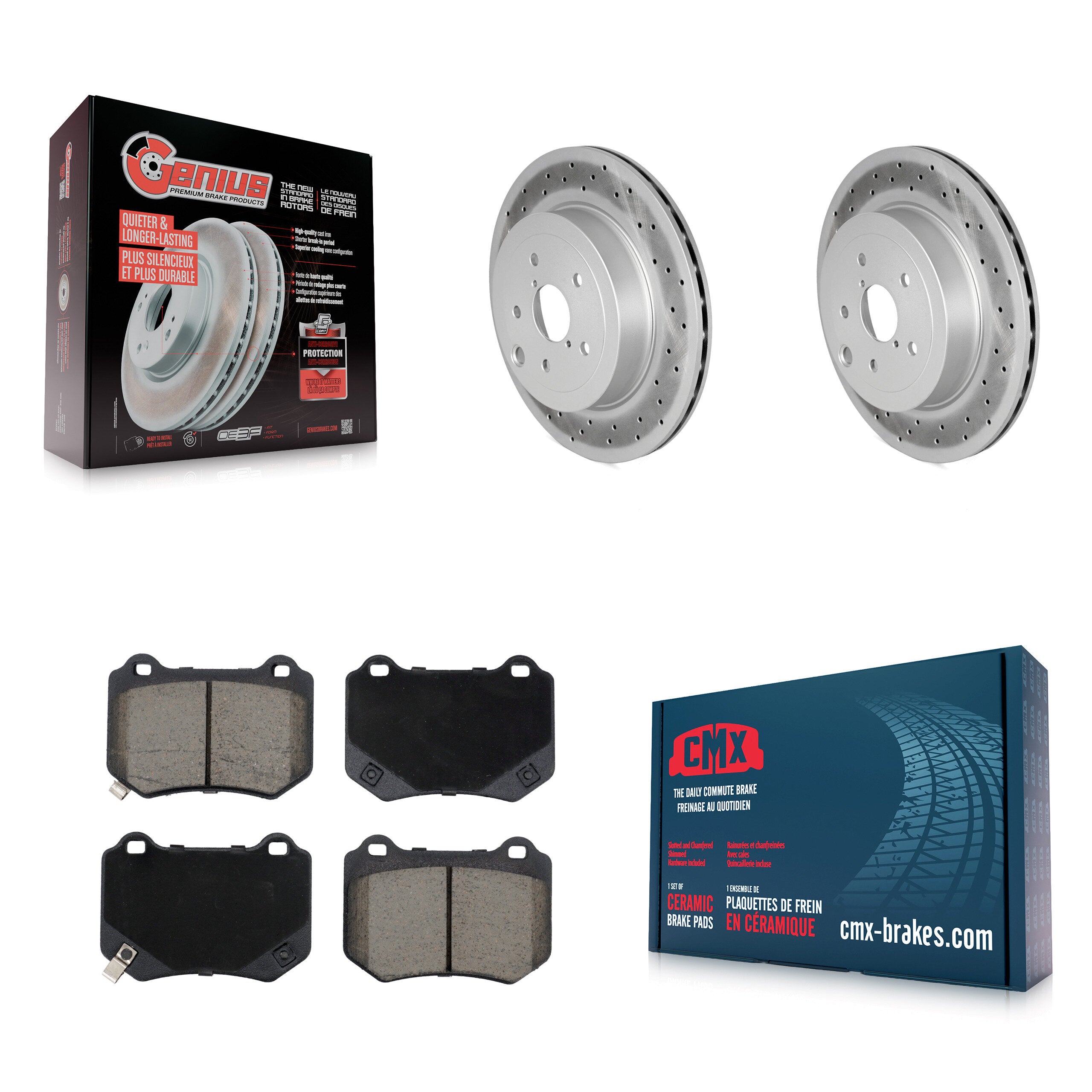 Transit Auto KGC-102627 Disc Brake Kit for 2018-2021 Subaru WRX STI - Rear