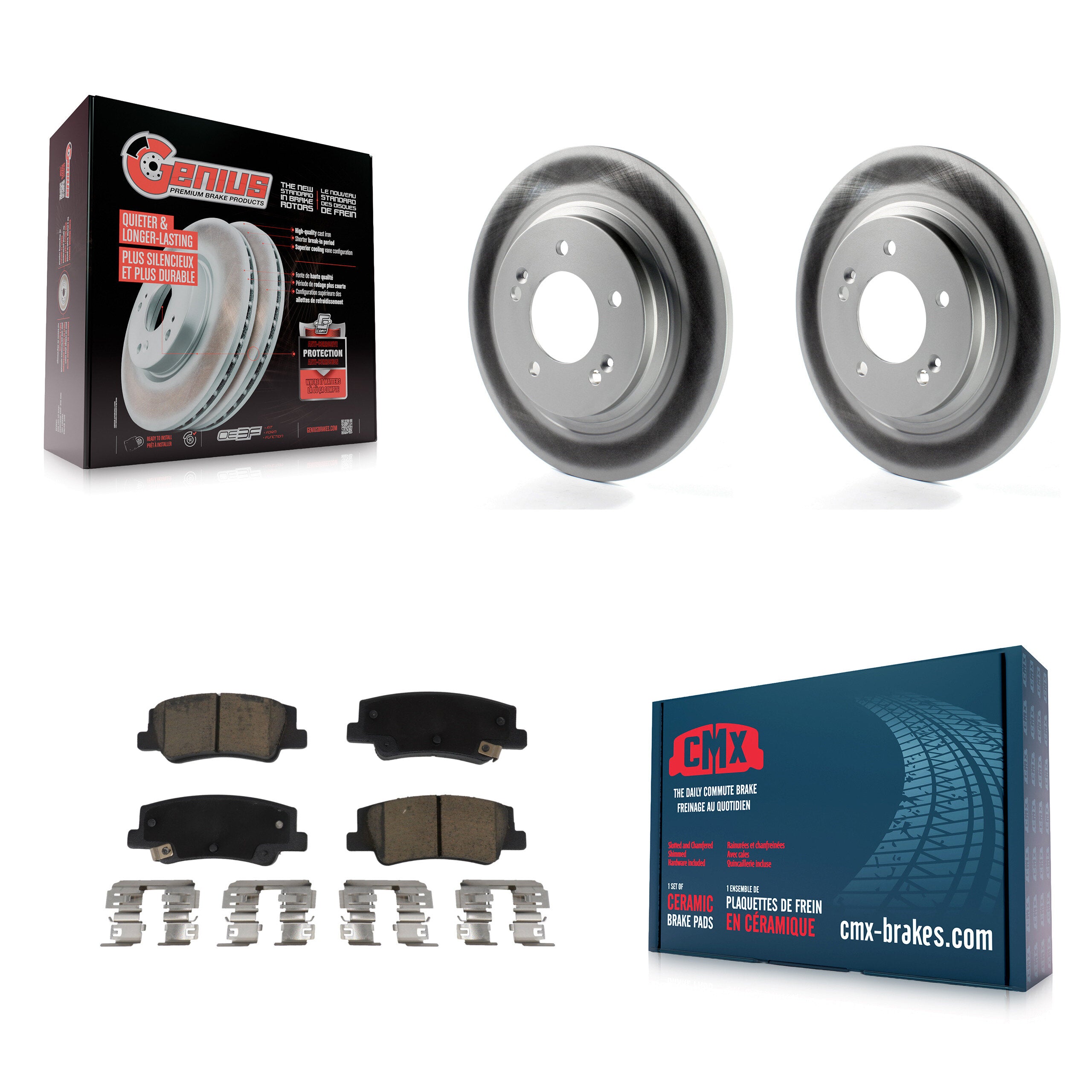 Transit Auto KGC-102628 Disc Brake Kit for 2020-2025 Hyundai Sonata, Kia Niro EV, Kia K5 - Rear