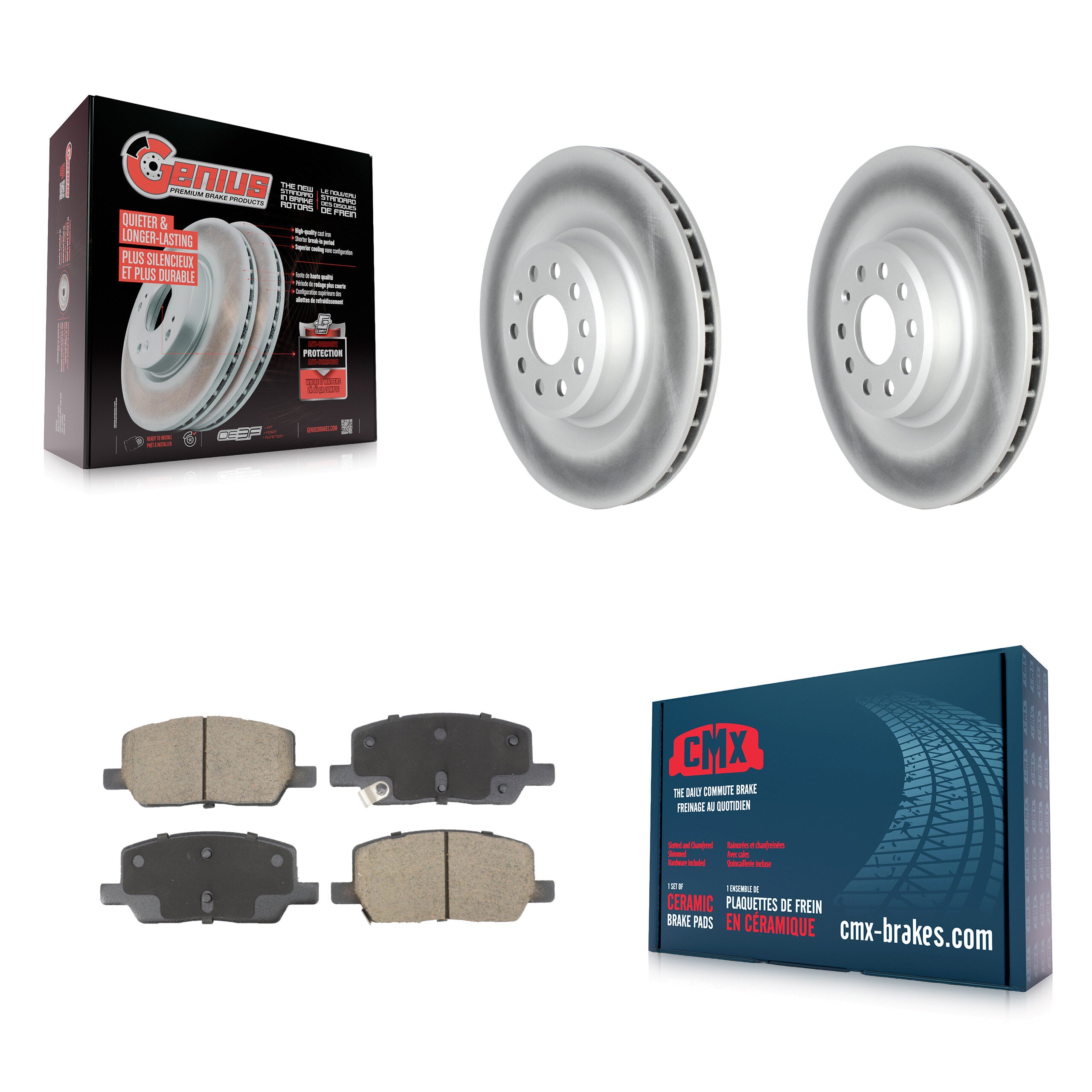 Transit Auto KGC-102638 Disc Brake Kit for 2017-2020 Tesla S, Tesla X - Rear