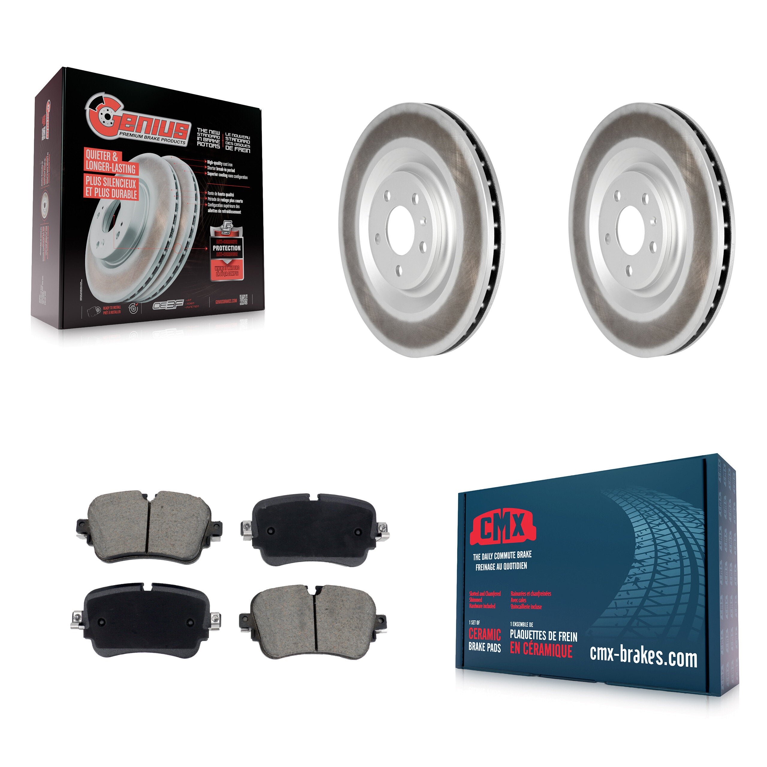 Transit Auto KGC-102646 Disc Brake Kit for 2017-2020 Audi A8 Quattro, Audi Q8 and More - Rear