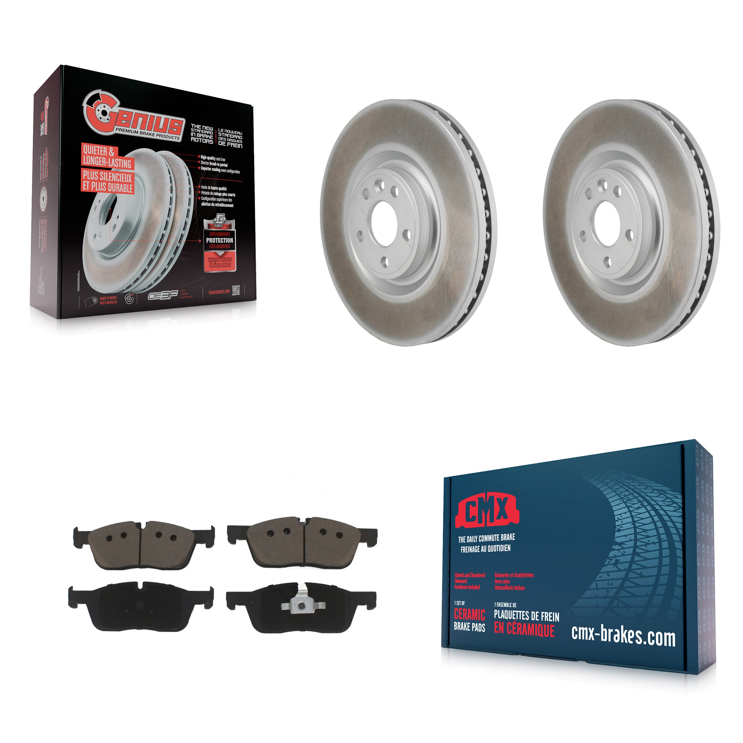 Transit Auto KGC-102770 Disc Brake Kit for 2016-2018 Jaguar E-Pace, Land Rover Discovery Sport - Front
