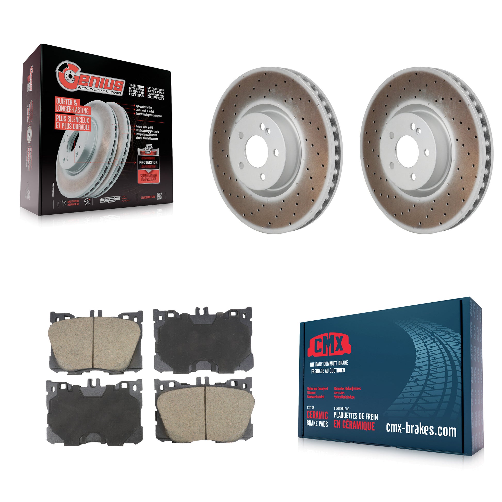 Transit Auto KGC-102789 Disc Brake Kit for 2016-2023 Mercedes-Benz C43 AMG, Mercedes-Benz E450 and More - Front