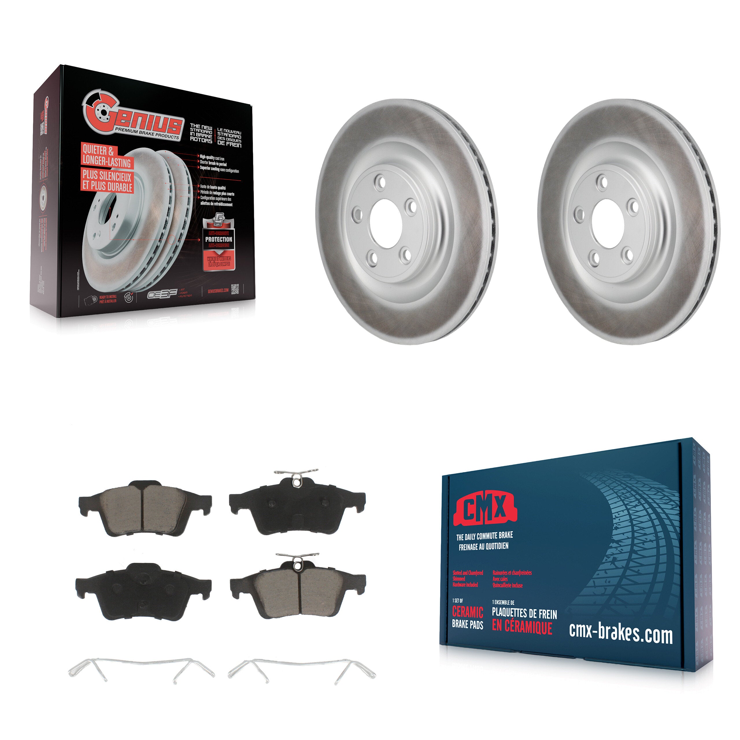 Transit Auto KGC-102807 Disc Brake Kit for 2016 Jaguar XJ - Rear