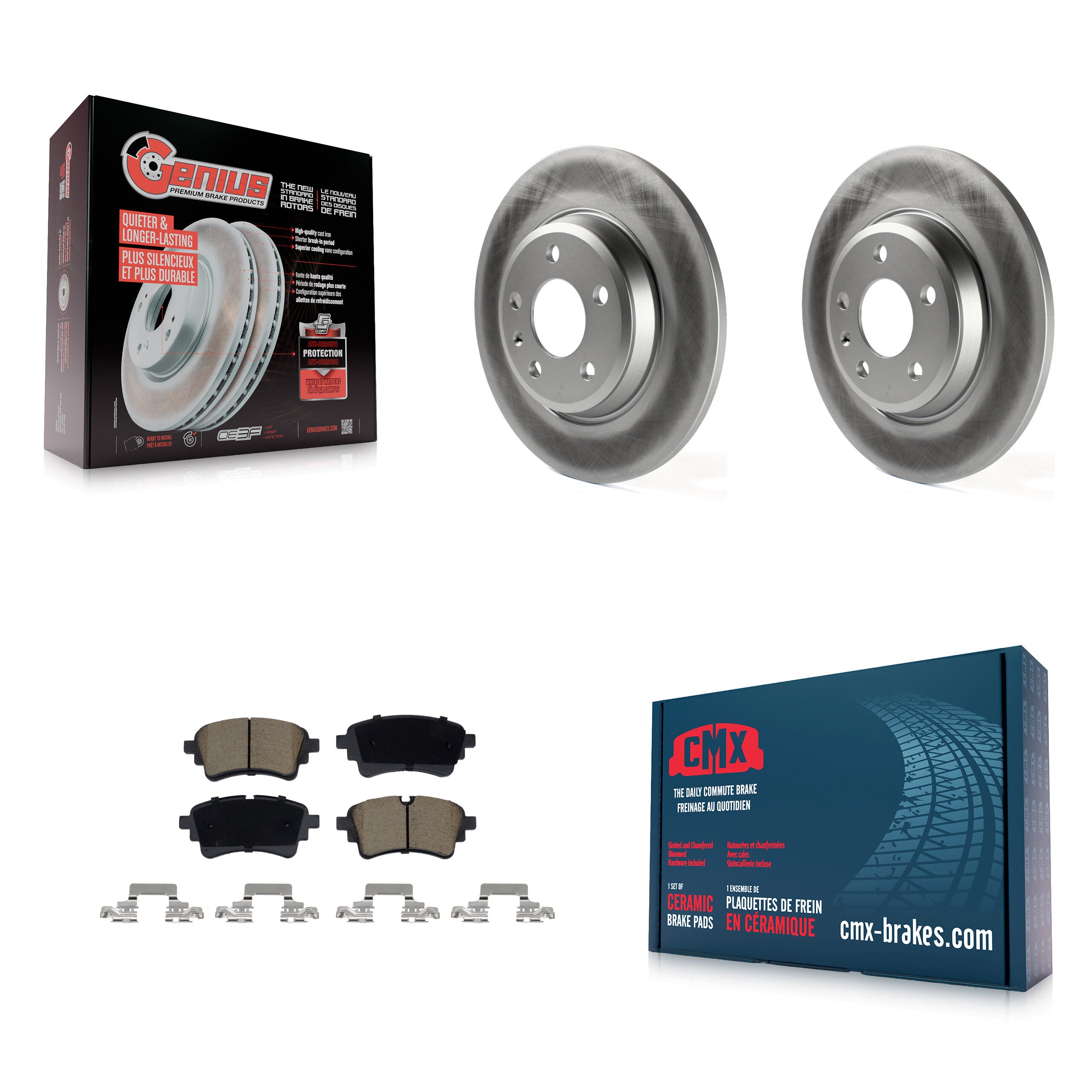 Transit Auto KGC-102836 Disc Brake Kit for 2021-2023 Audi A4 Quattro, Audi A5 Sportback - Rear