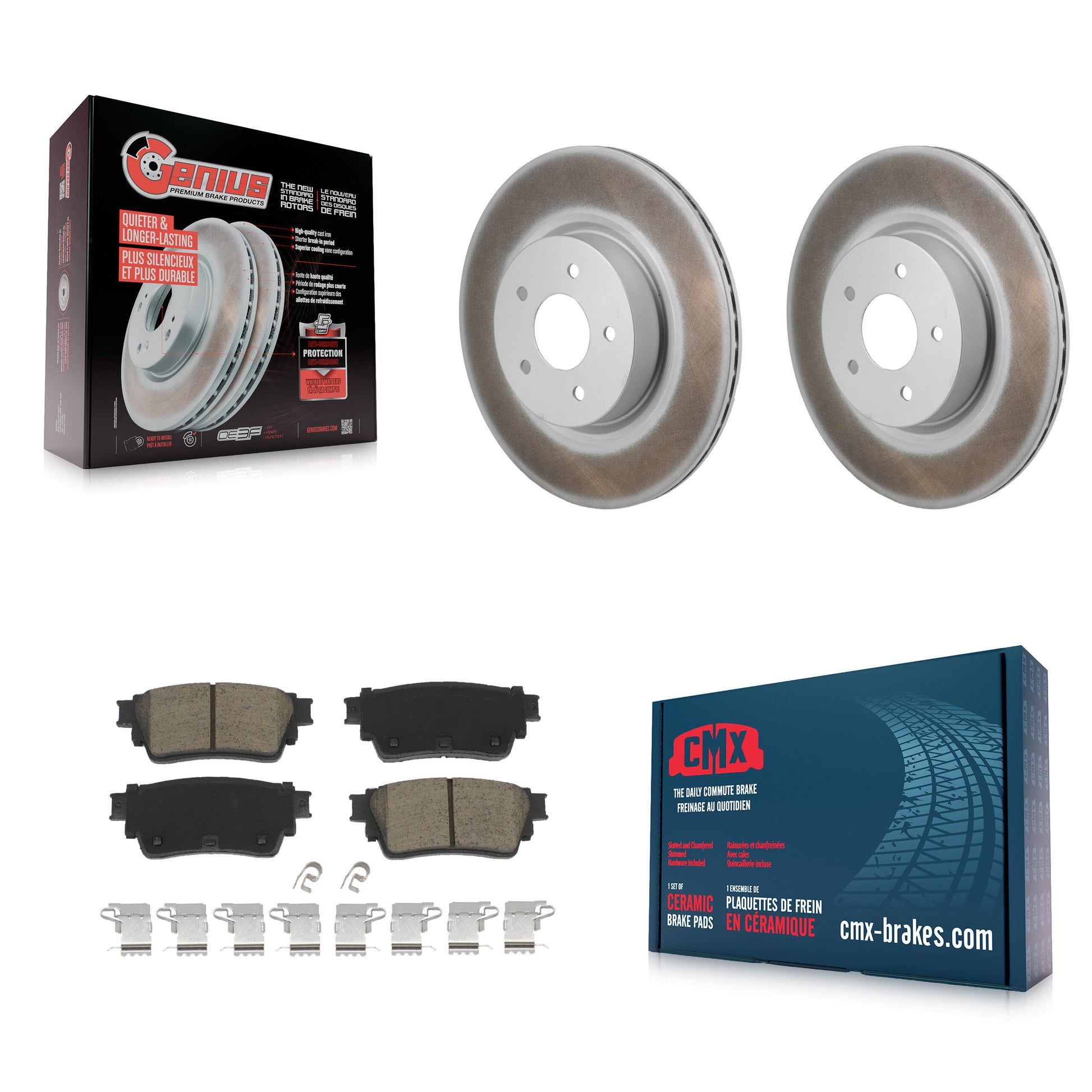 Transit Auto KGC-102860 Disc Brake Kit for 2022-2023 INFINITI QX60, Mitsubishi Outlander, Nissan Pathfinder - Rear