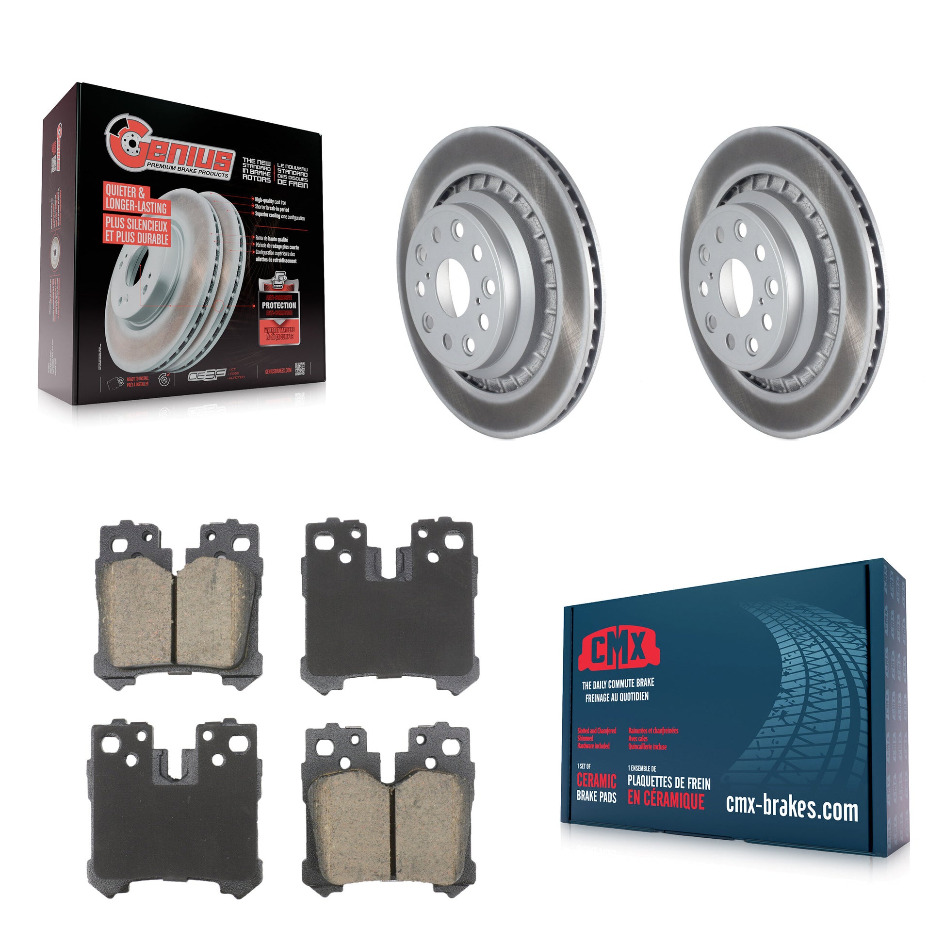 Transit Auto KGC-103576 Disc Brake Kit for 2008-2017 Lexus LS460, Lexus LS600h - Rear