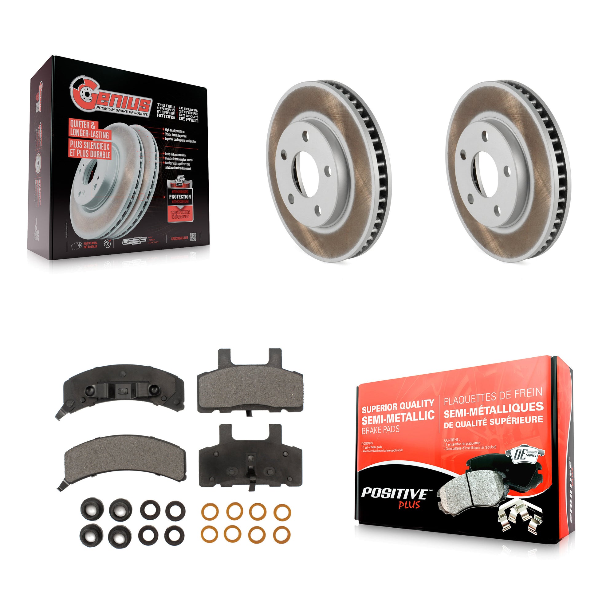 Transit Auto KGF-100003 Disc Brake Kit for 1990-1993 Cadillac 60 Special, Cadillac Commercial Chassis and More - Front