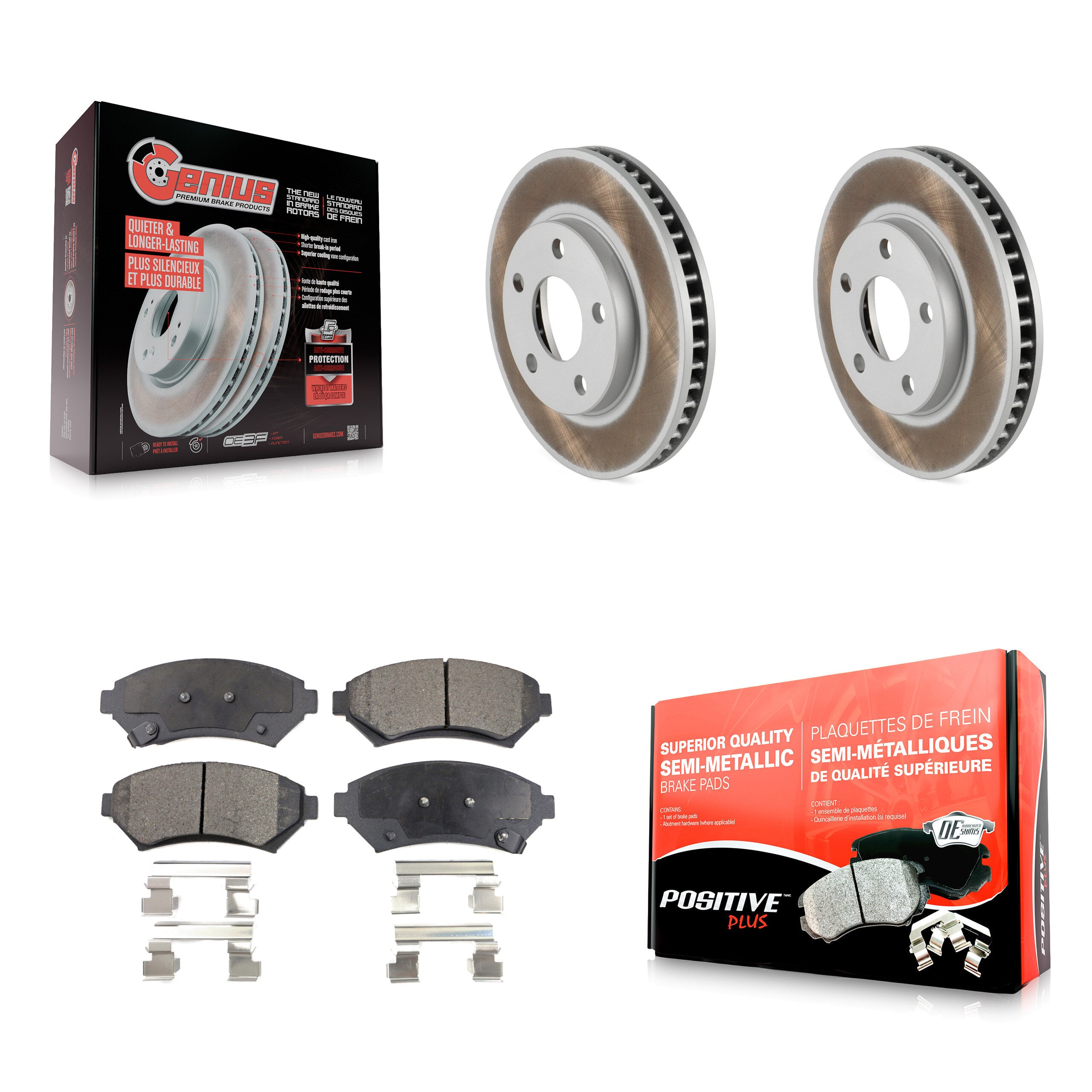 Transit Auto KGF-100005 Disc Brake Kit for 1997-2005 Chevrolet Venture, Oldsmobile Silhouette and More - Front