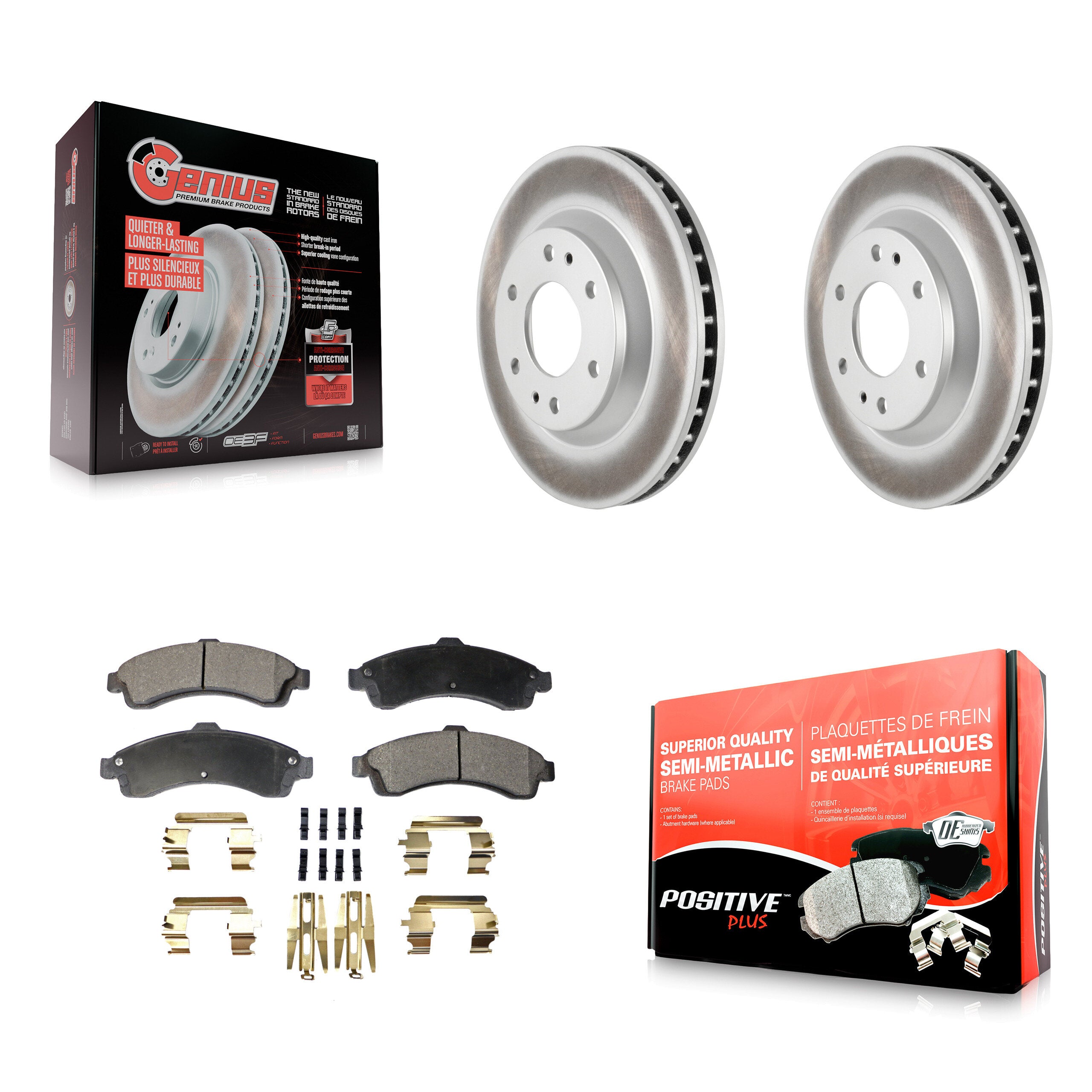 Transit Auto KGF-100016 Disc Brake Kit for 2002-2005 Chevrolet Trailblazer, GMC Envoy and More - Front