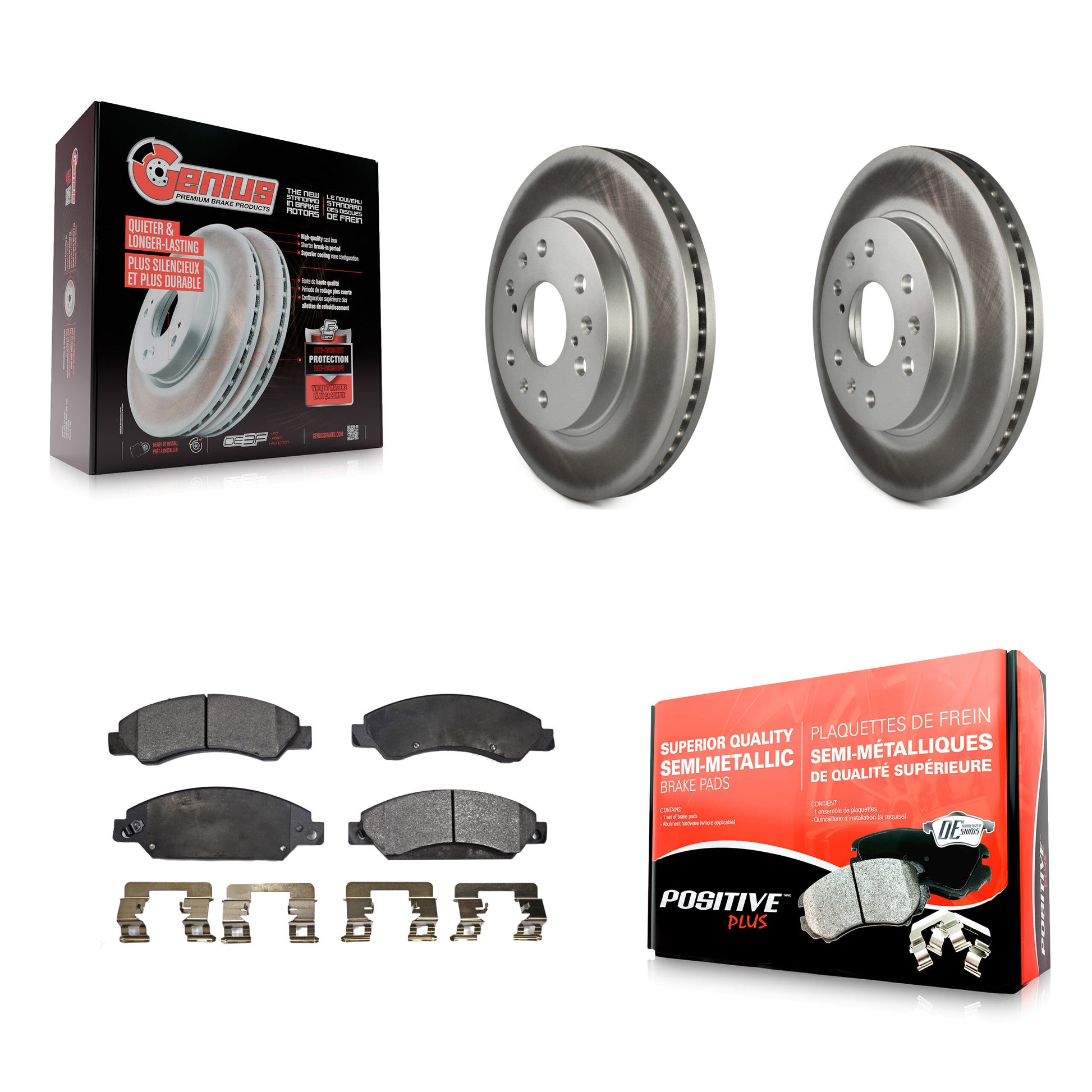 Transit Auto KGF-100034 Disc Brake Kit for 2007 Cadillac Escalade, Cadillac Escalade ESV and More - Front
