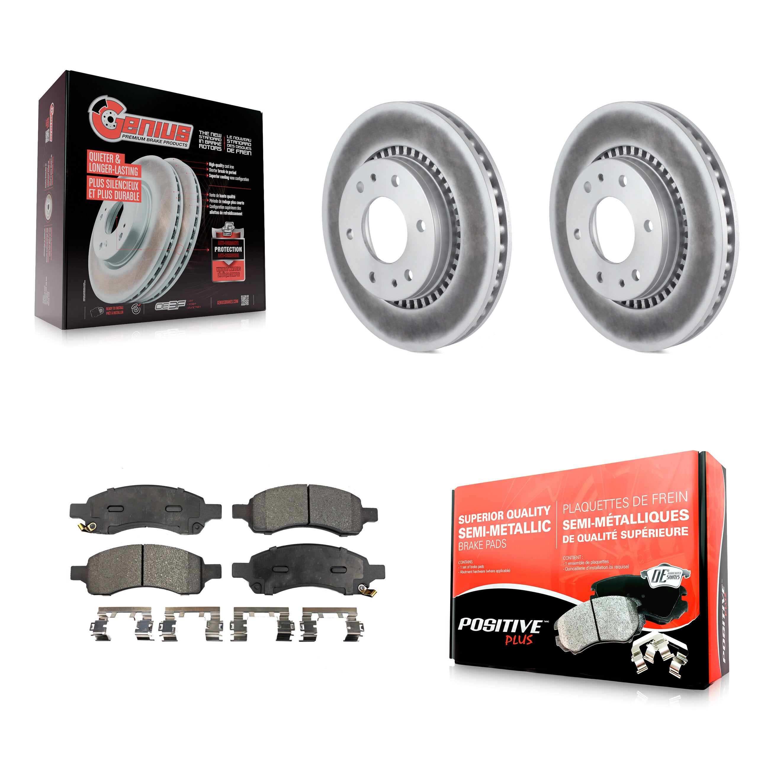 Transit Auto KGF-100040 Disc Brake Kit for 2006-2009 GMC Envoy, Isuzu Ascender and More - Front