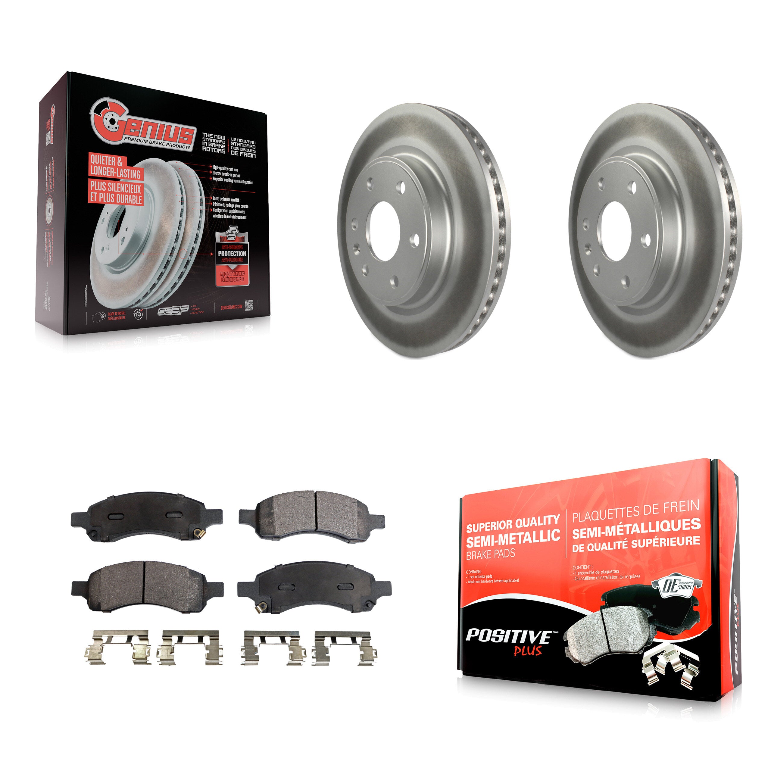 Transit Auto KGF-100047 Disc Brake Kit for 2007-2017 GMC Acadia Limited, Chevrolet Traverse and More - Front