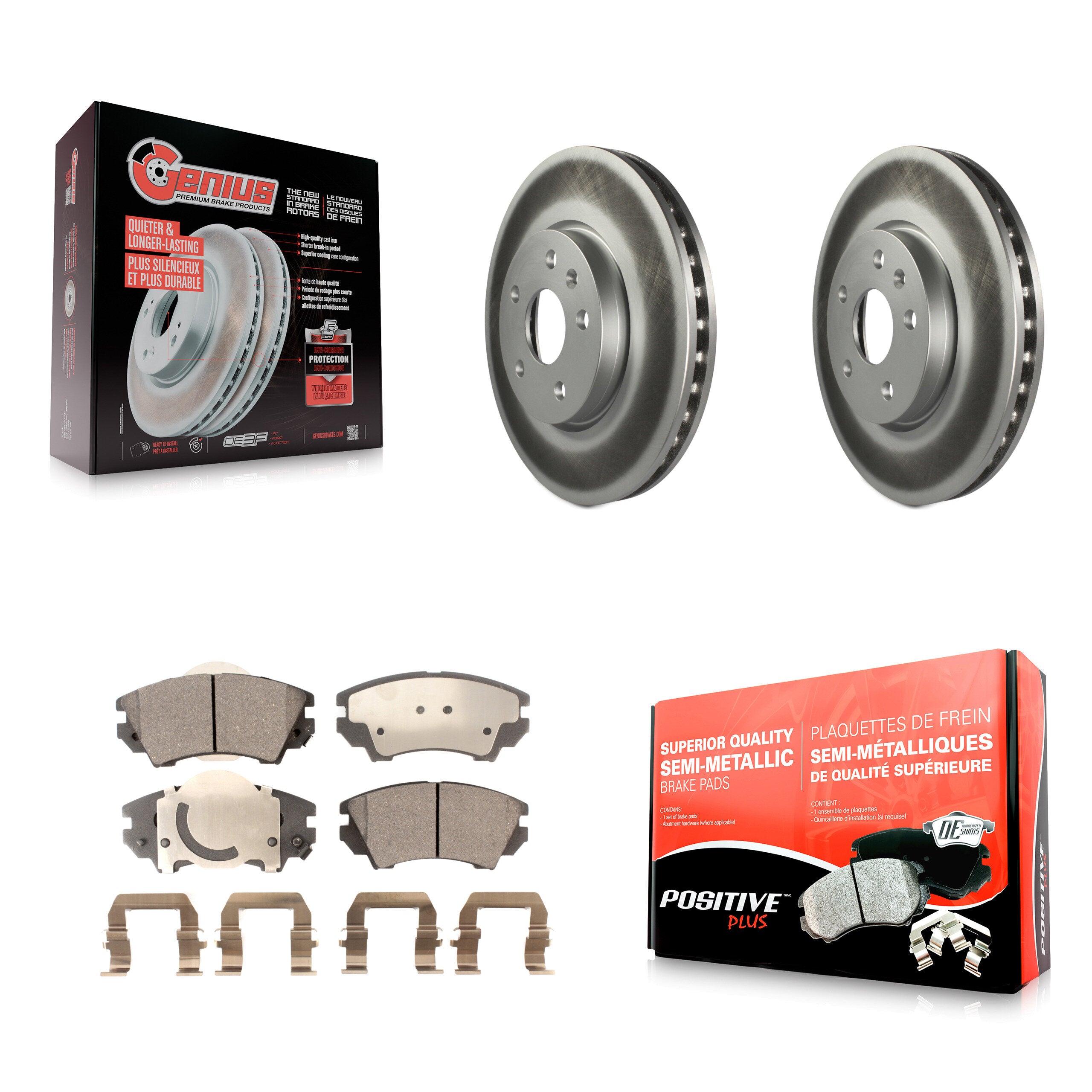 Transit Auto KGF-100052 Disc Brake Kit for 2010-2017 GMC Terrain, Chevrolet Camaro - Front