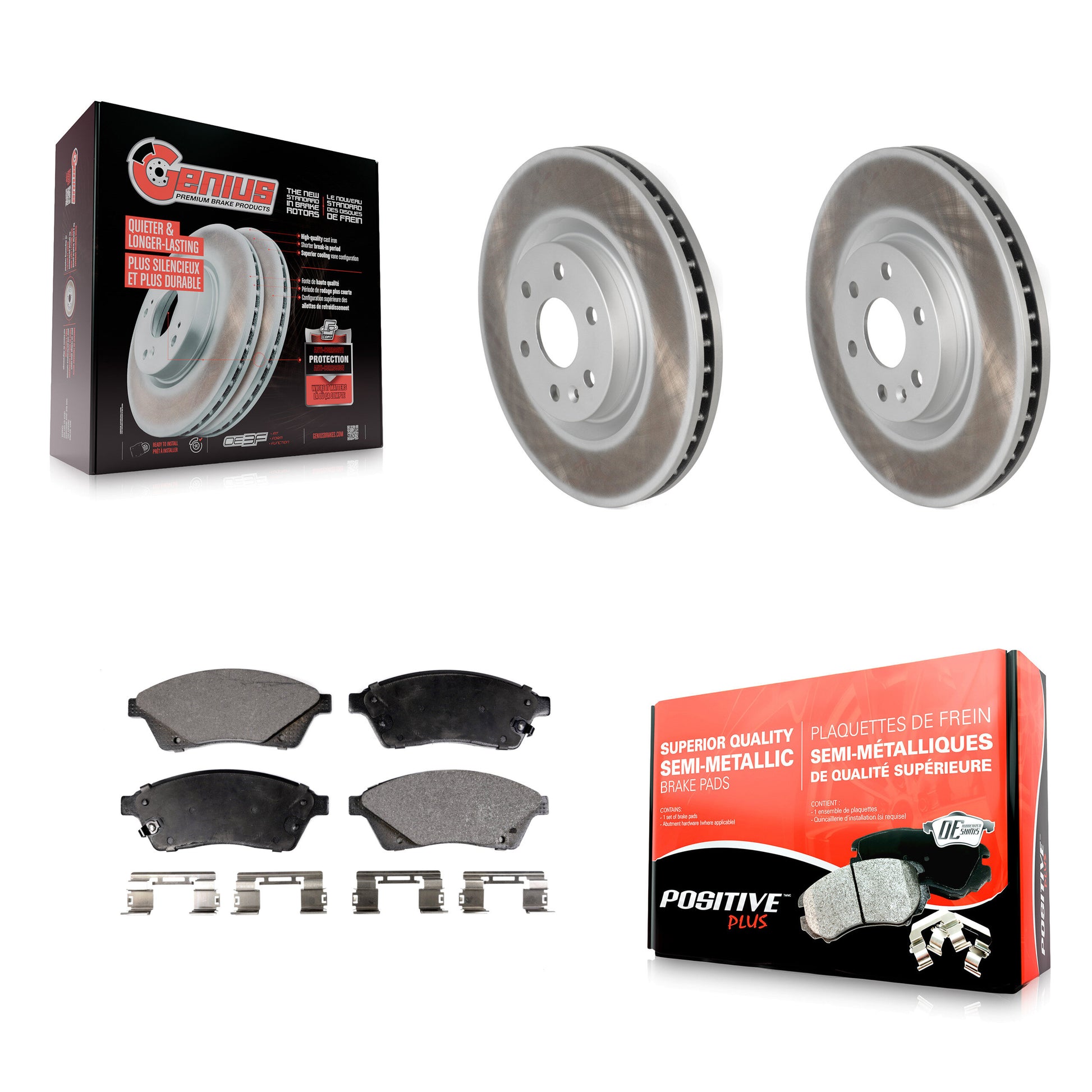 Transit Auto KGF-100057 Disc Brake Kit for 2010-2016 Saab 9-4X, Cadillac SRX - Front