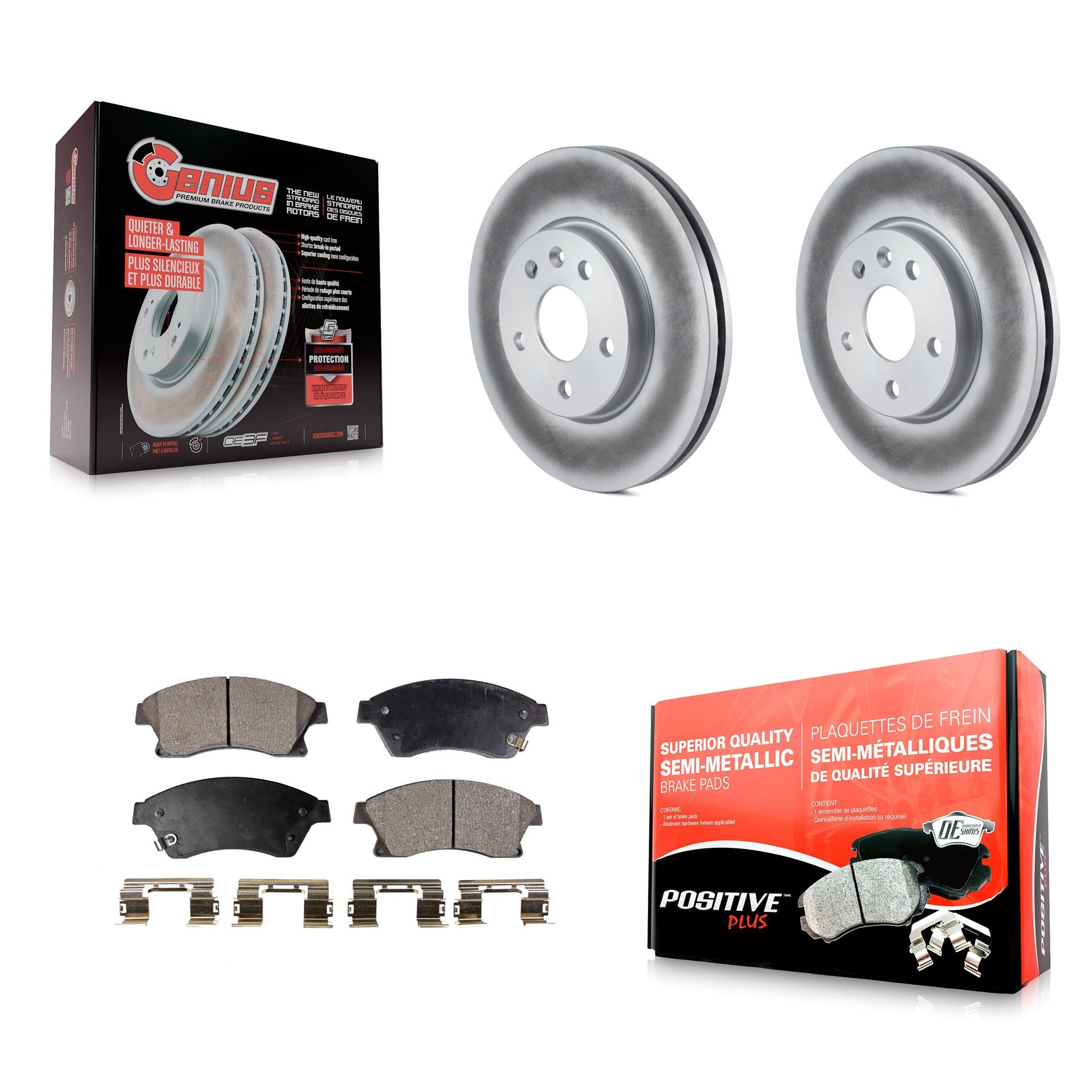Transit Auto KGF-100058 Disc Brake Kit for 2011-2017 Chevrolet Cruze Limited, Chevrolet Sonic, Chevrolet Cruze - Front